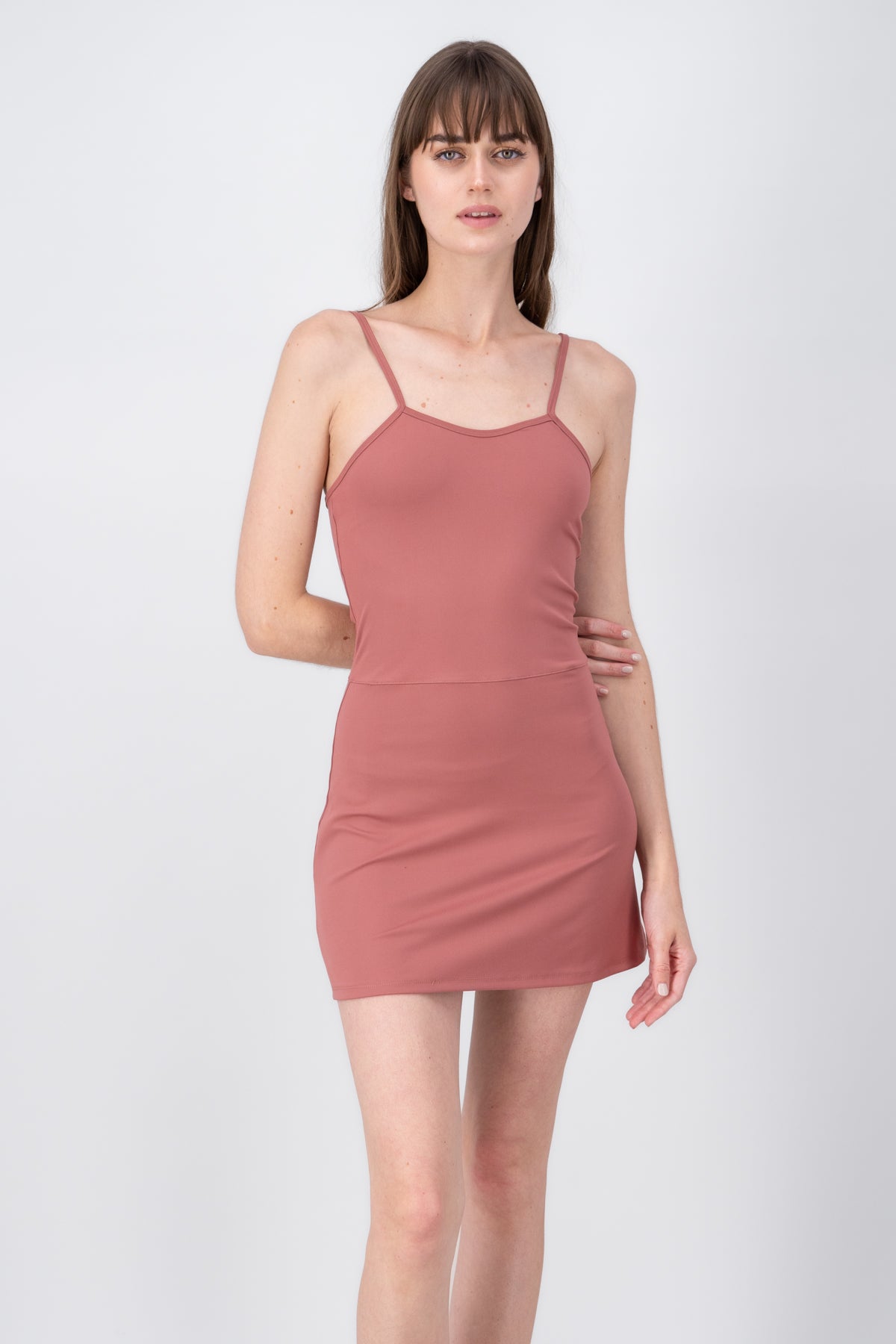 Mini straps dress PINK