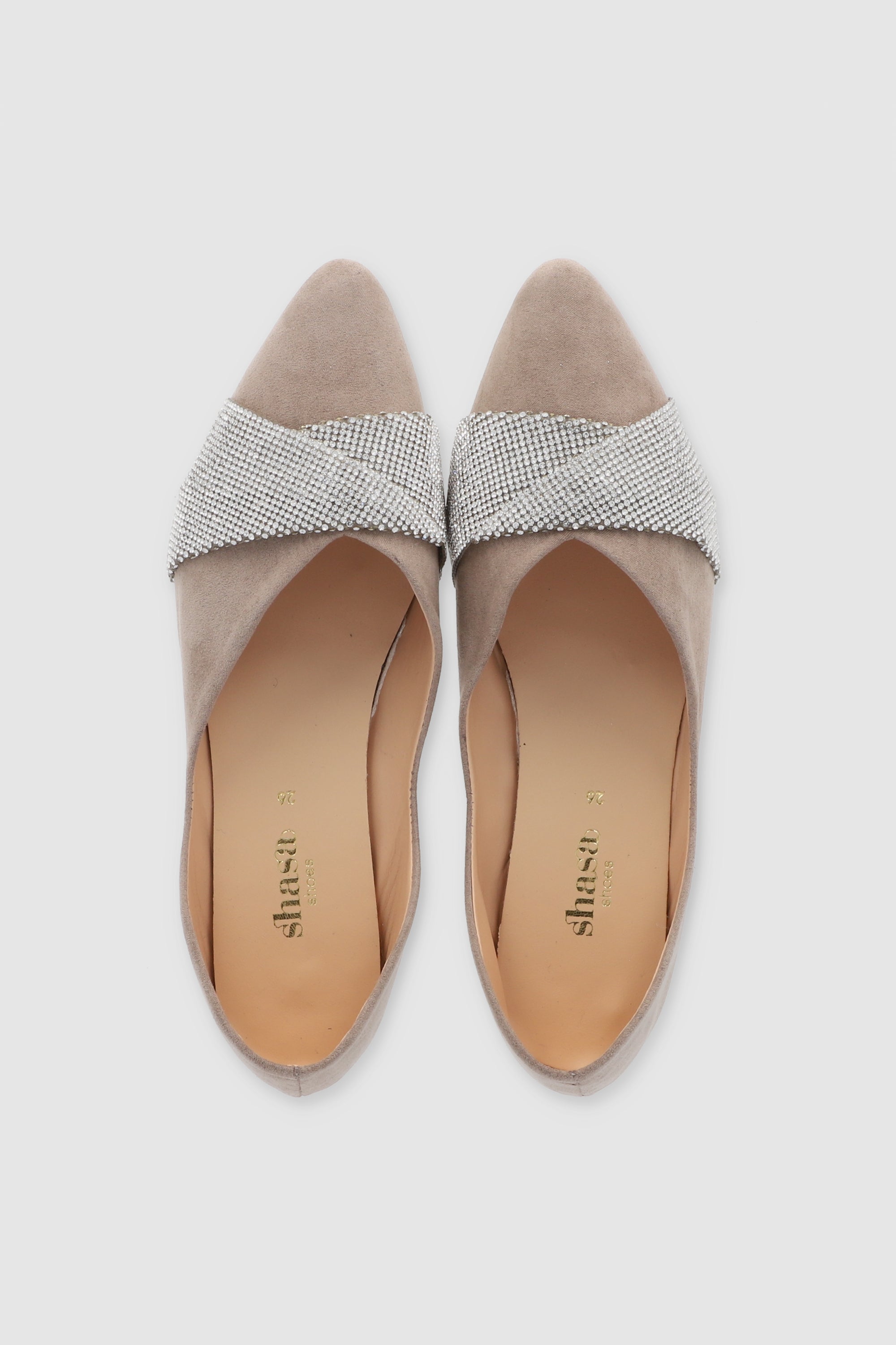 Flat brillos pointy NUDE