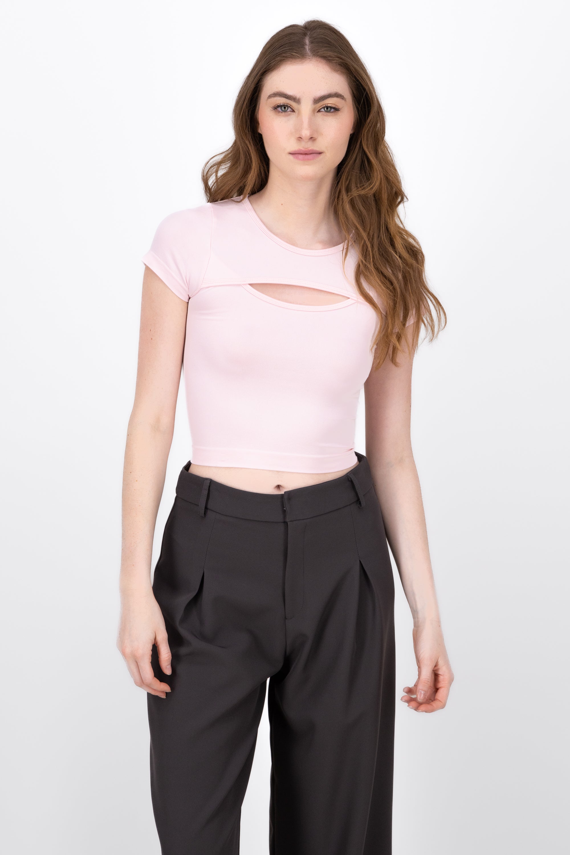 Top De Manga Corta Con Cut Out ROSA