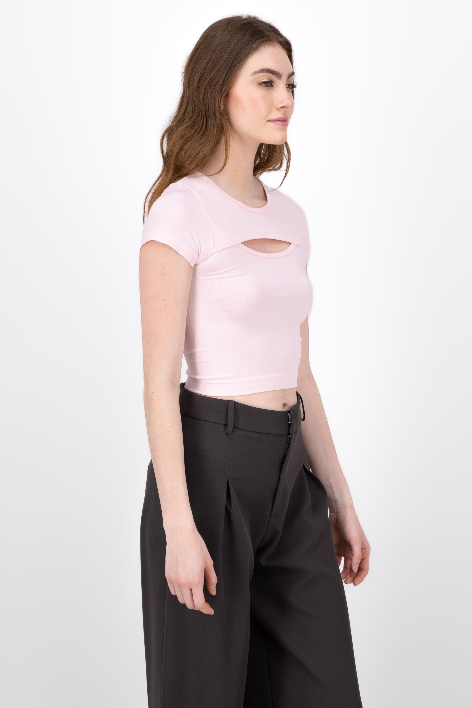 Top De Manga Corta Con Cut Out ROSA