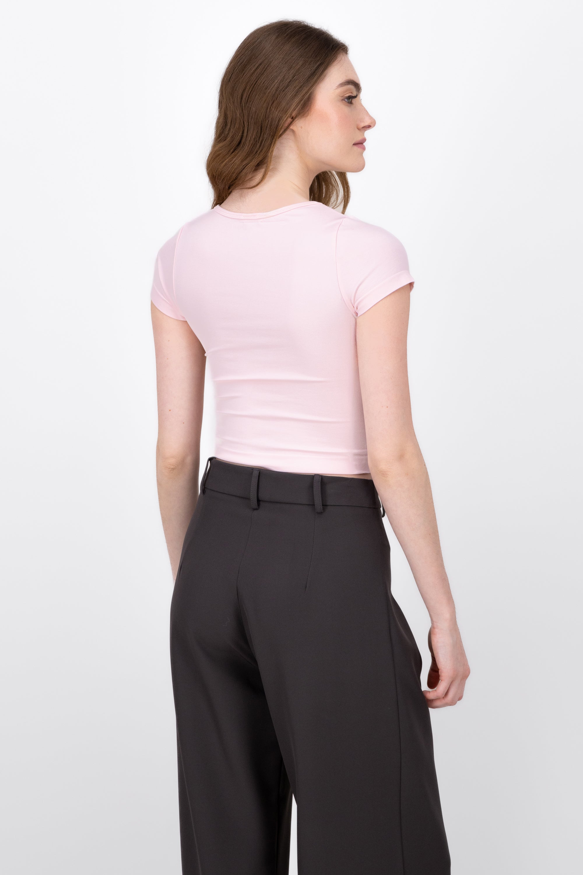 Top De Manga Corta Con Cut Out ROSA