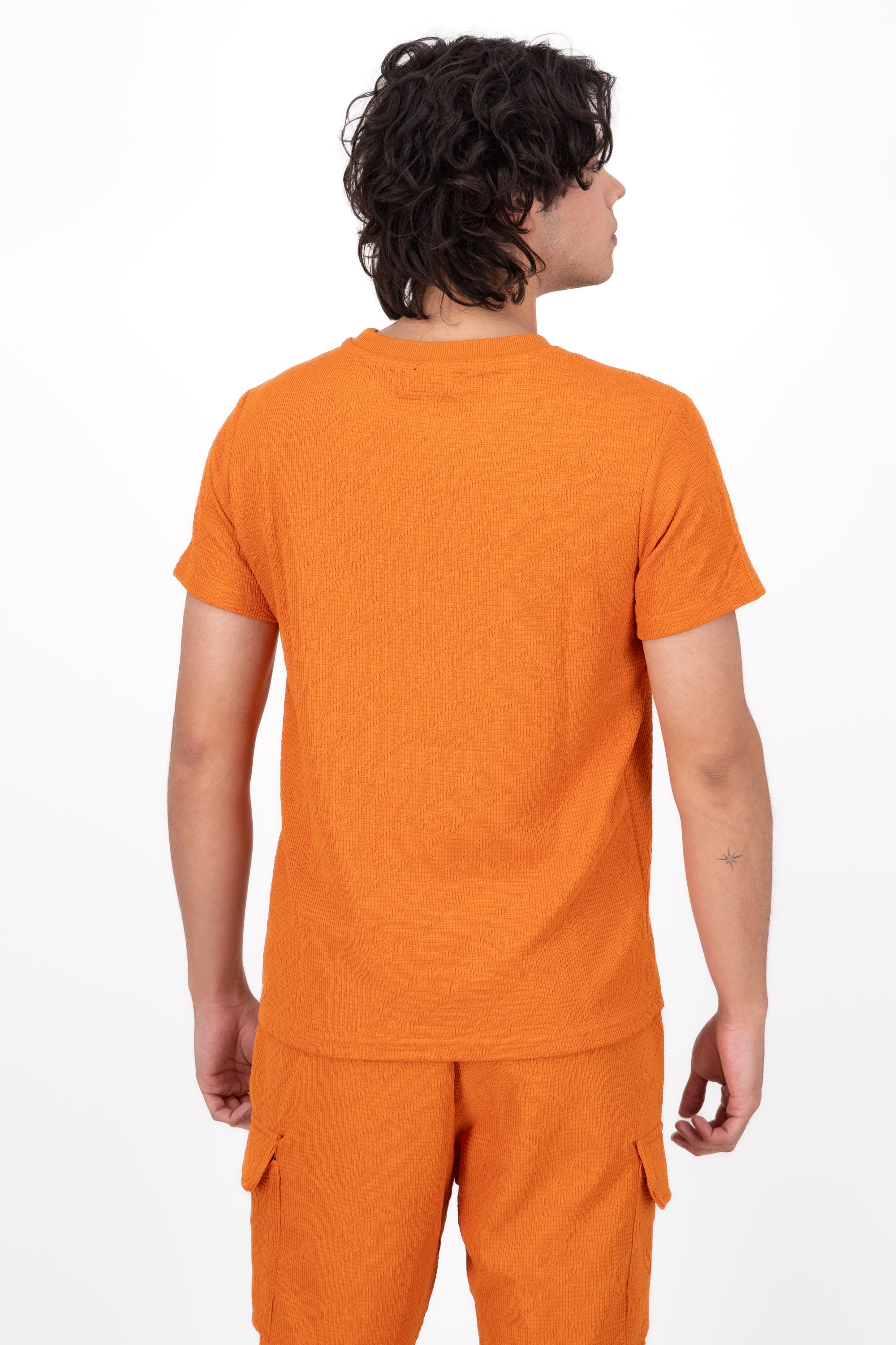 Playera Natura Det Texture ORANGE