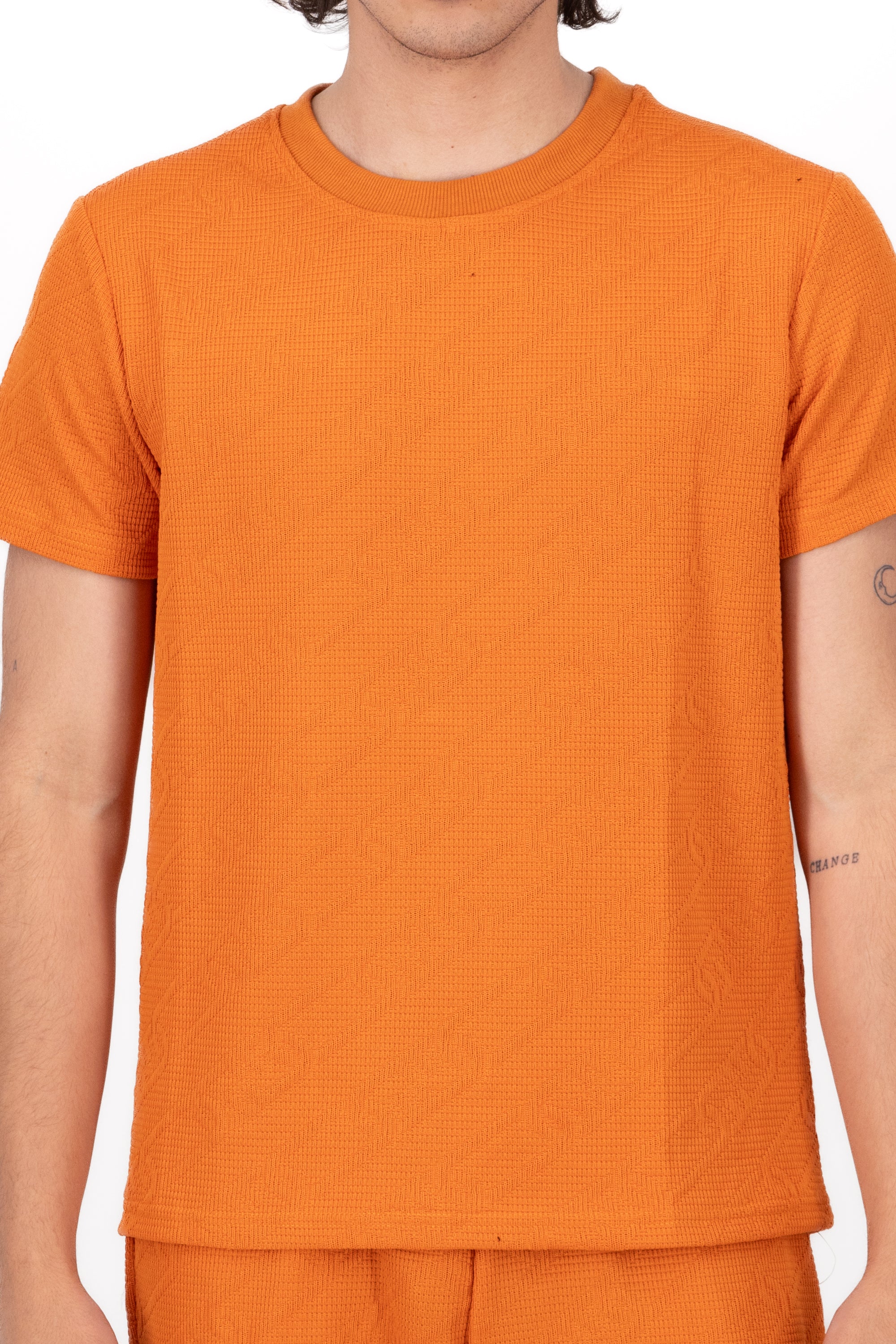 Playera Natura Det Texture ORANGE