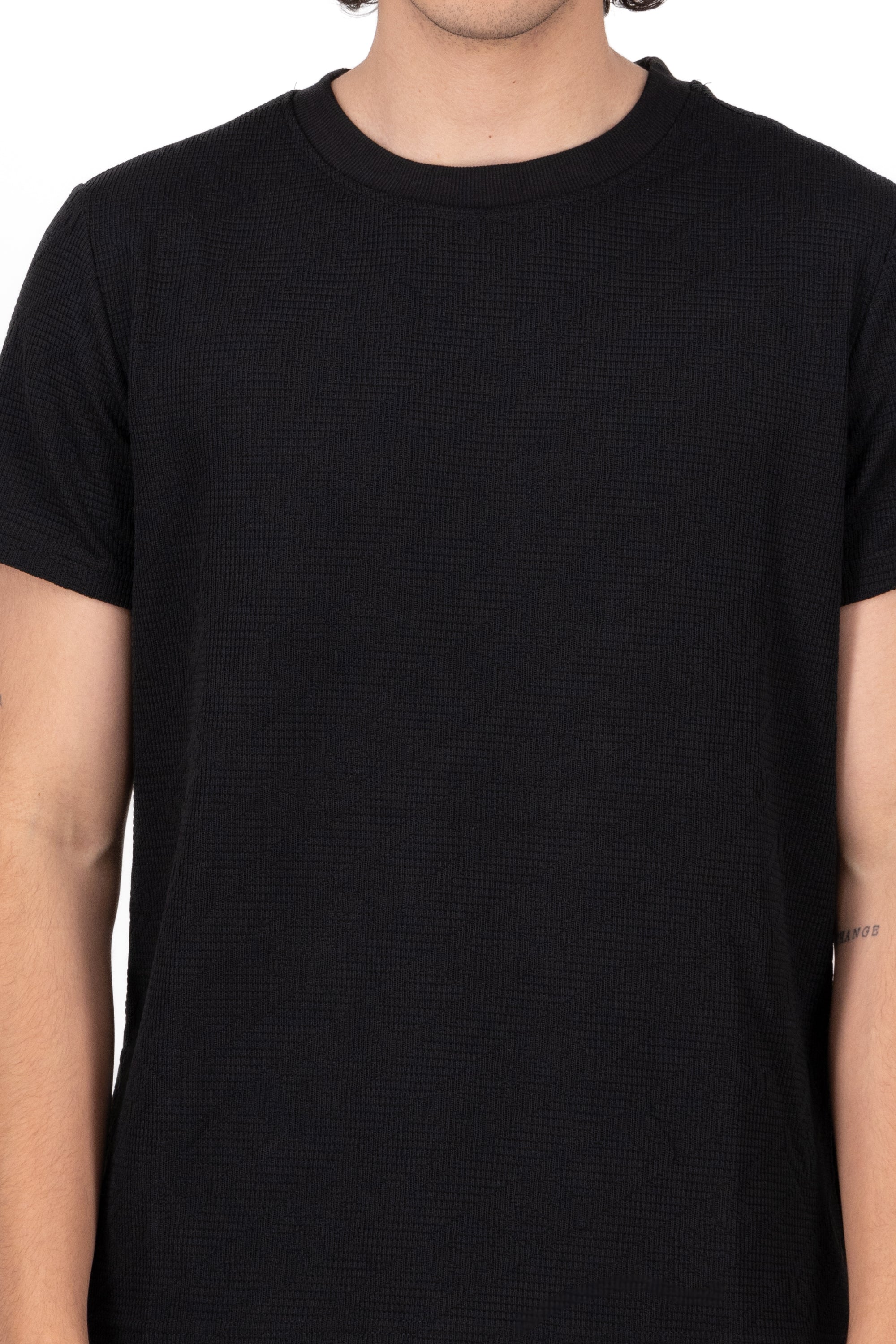 Playera Natura Det Texture BLACK