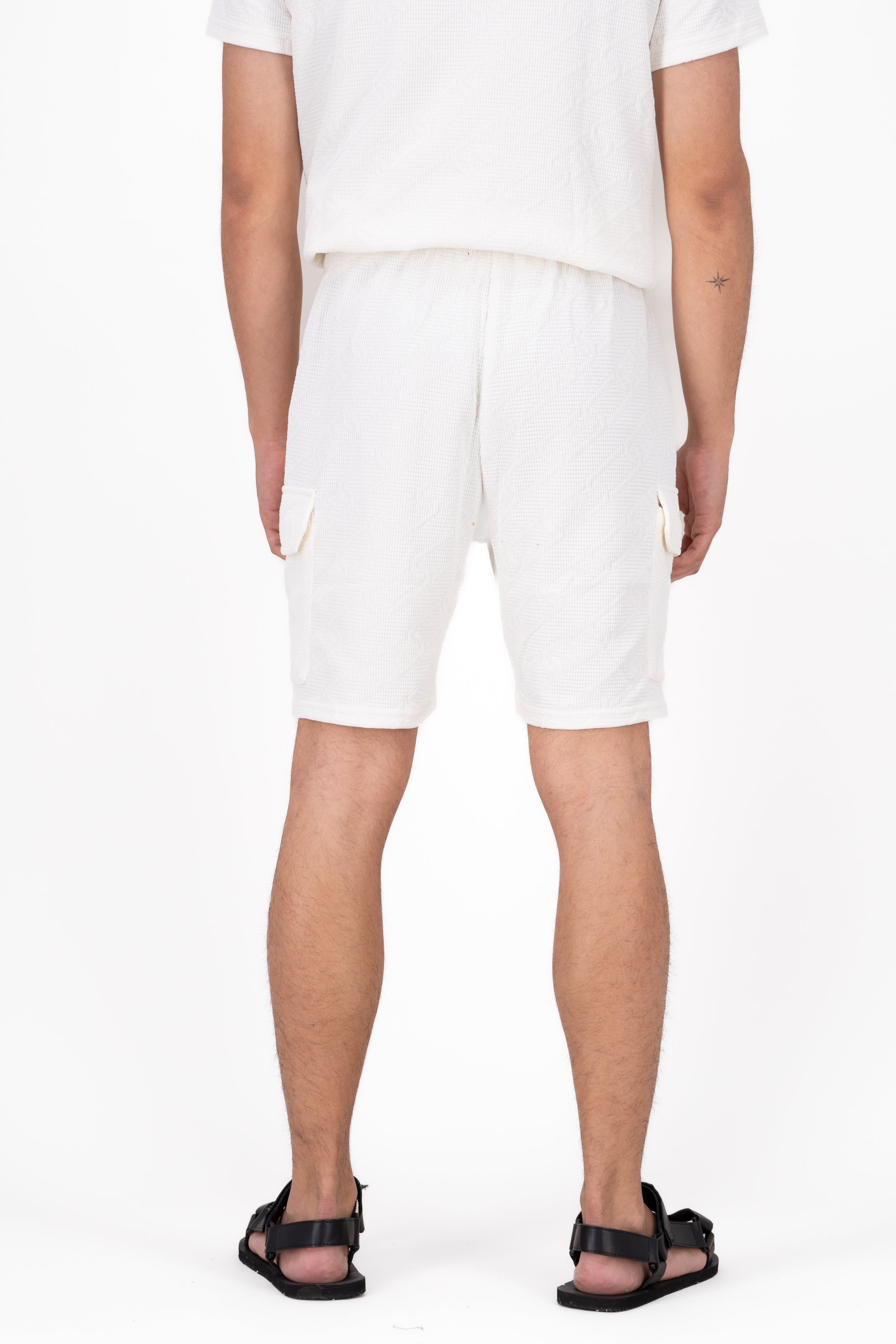 Short Natura Det Texture WHITE