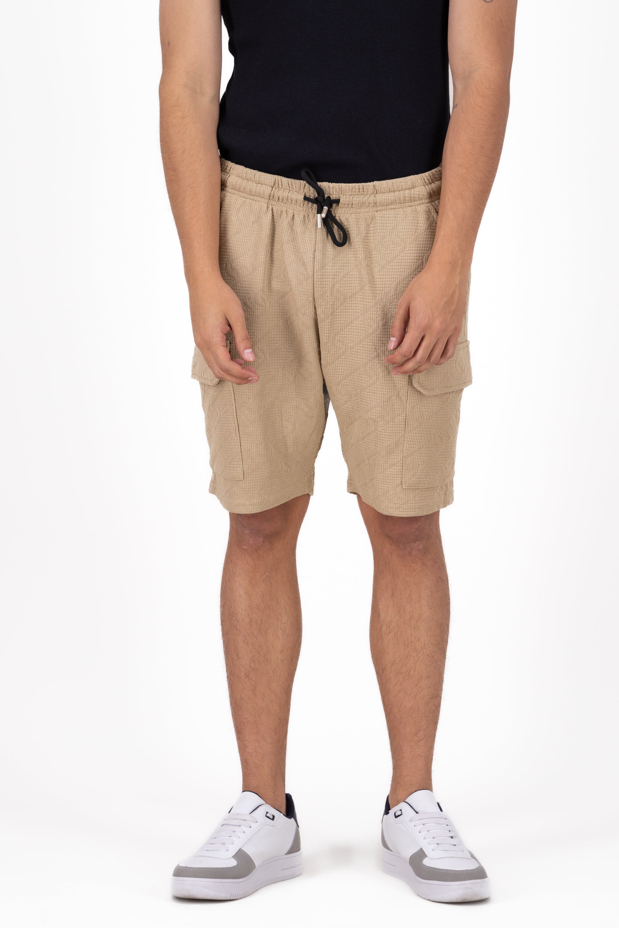 Short Natura Det Texture Khaki