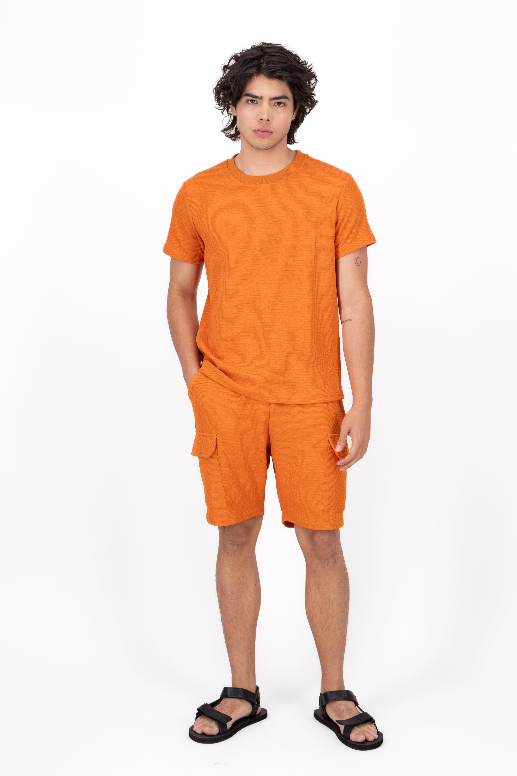 Short Natura Det Texture ORANGE