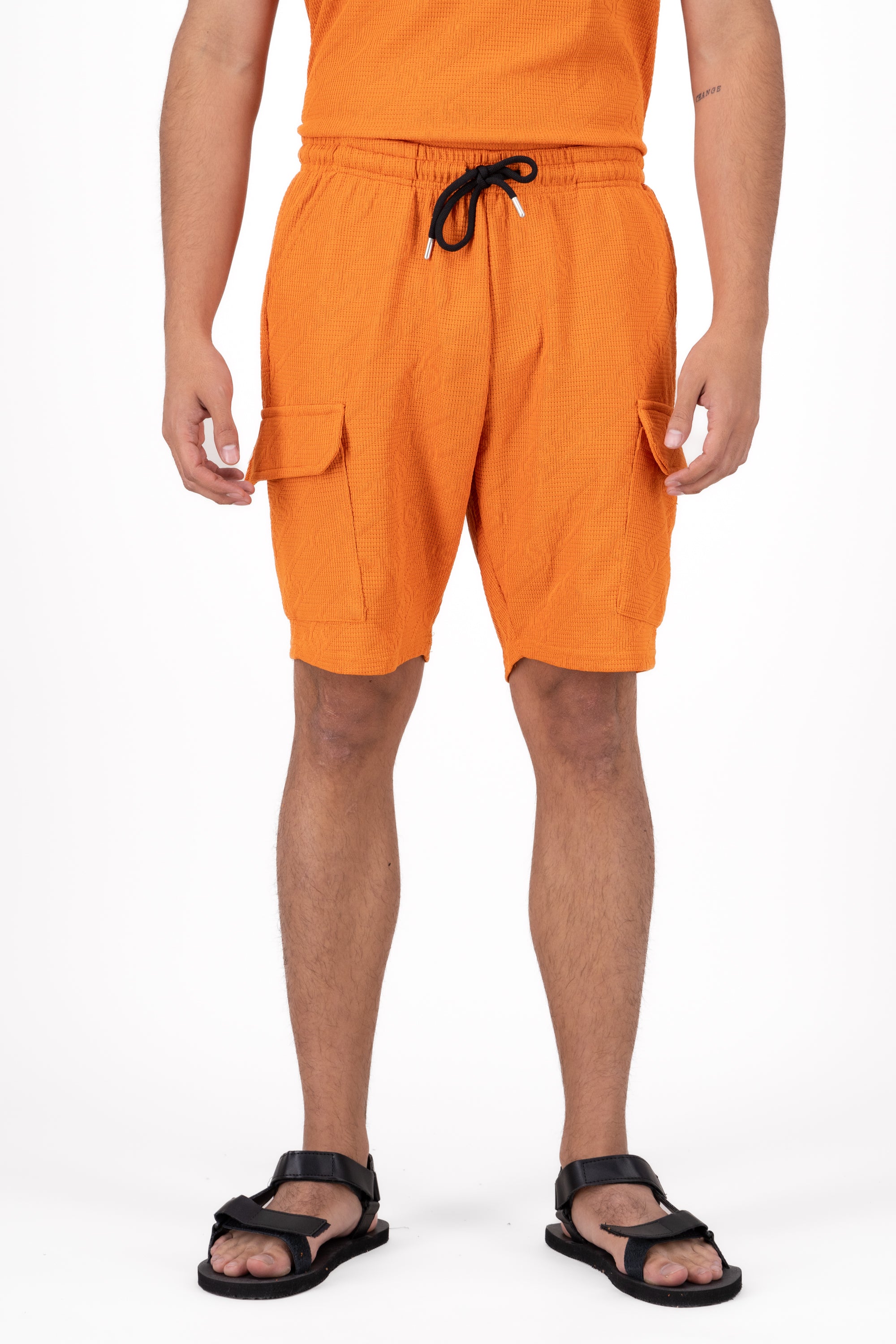 Short Natura Det Texture ORANGE