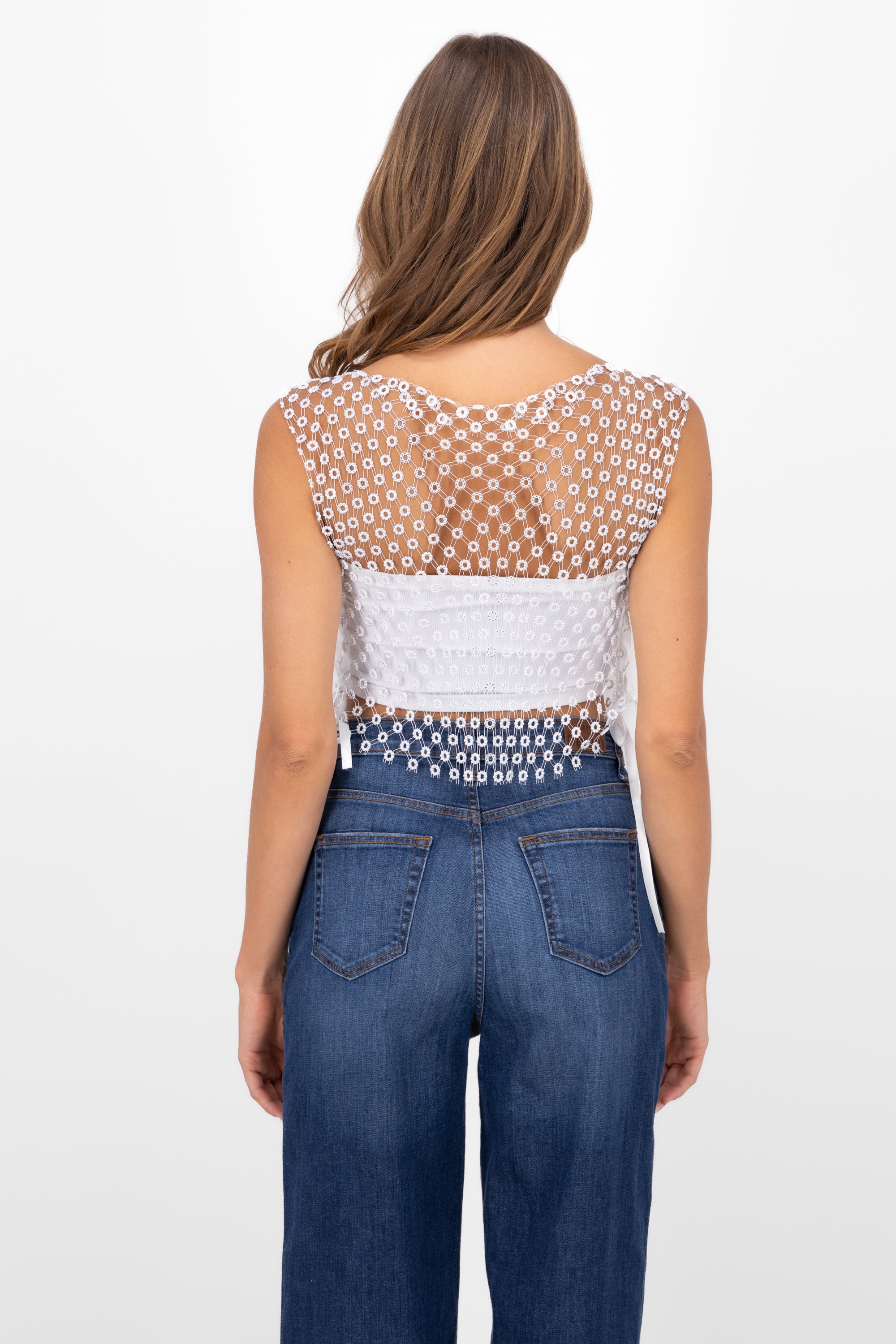 Metallic Top Back neckline SILVER