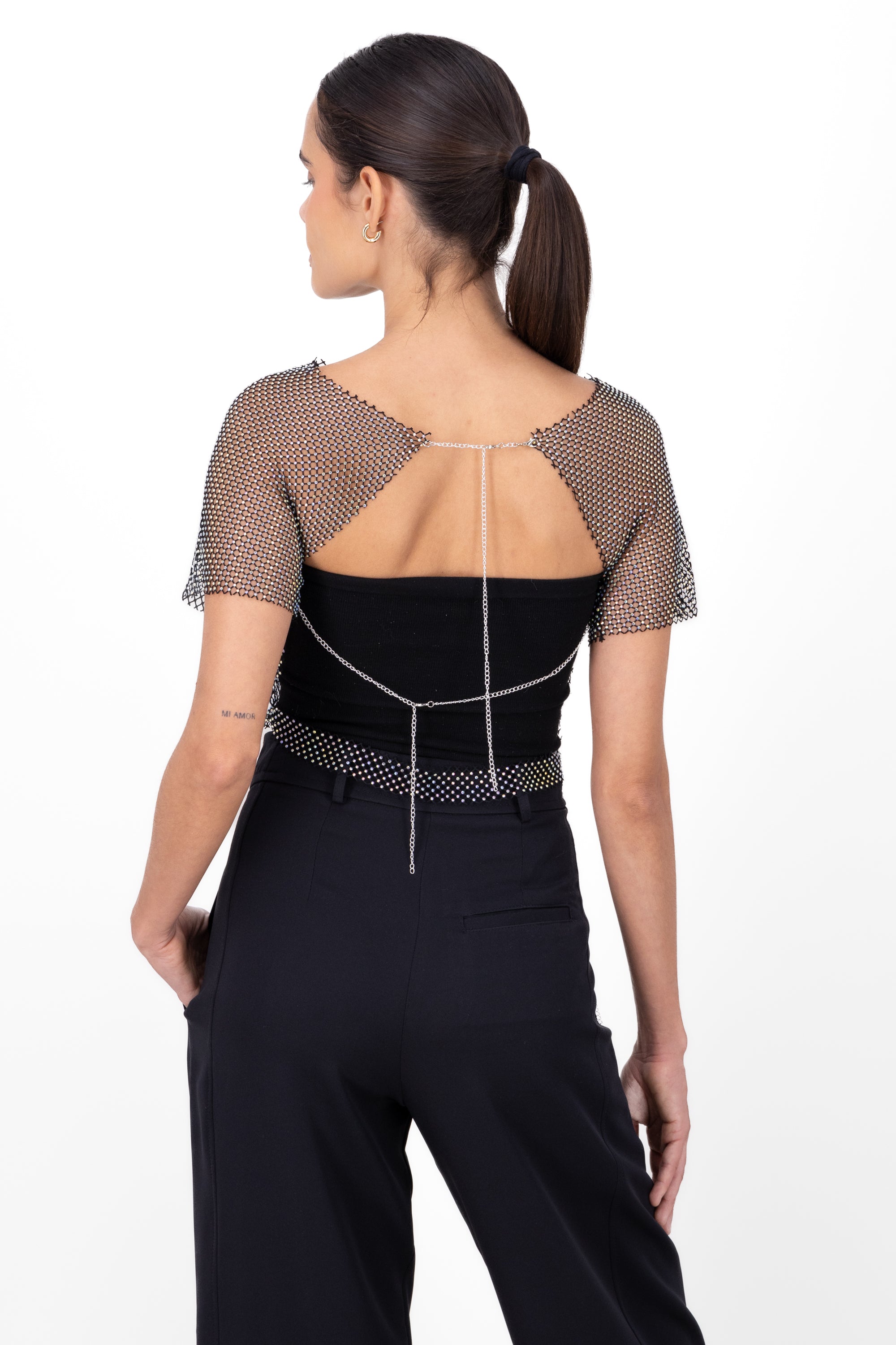 TOP BRIGHLES SHORE MANGA BACK Black Combo