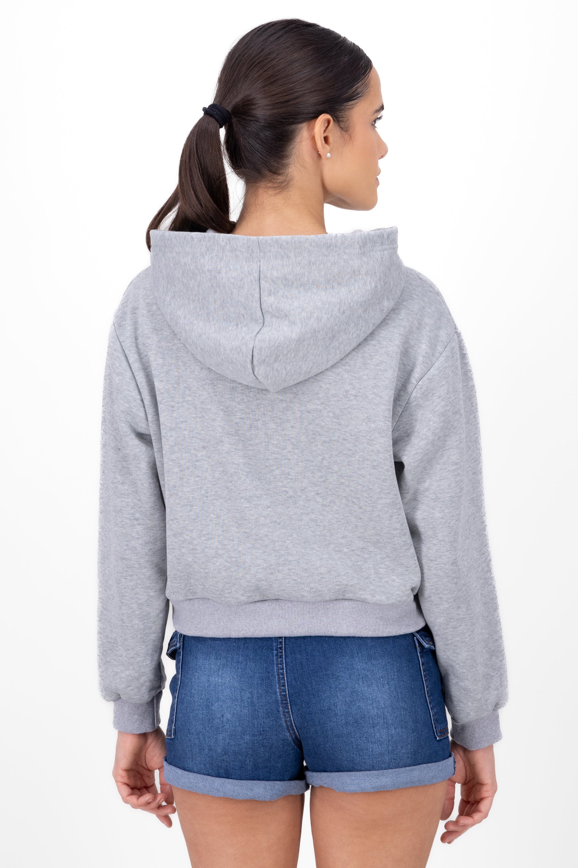 Sudadera varsity estampado GRIS