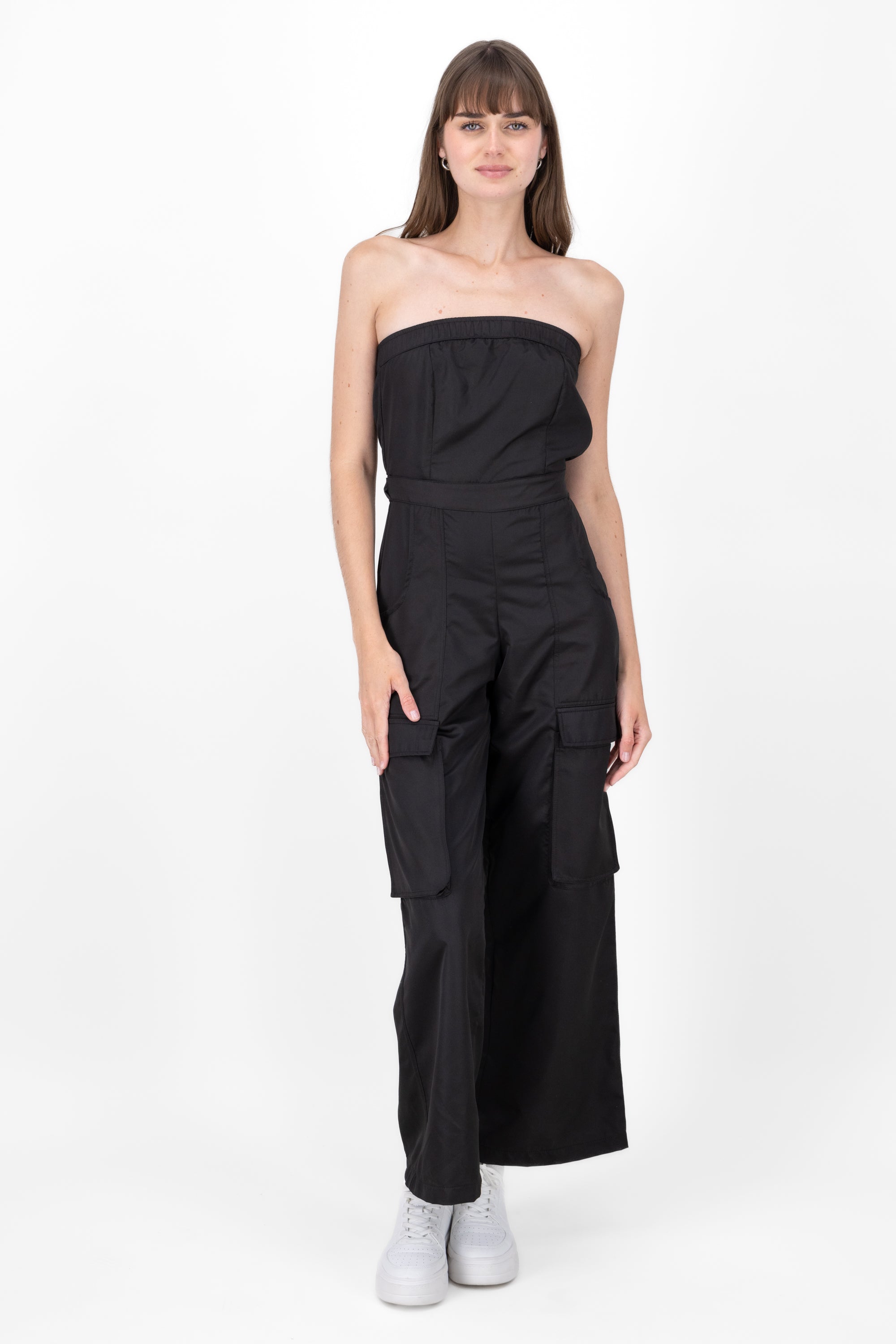 Jumpsuit strapples cargo NEGRO