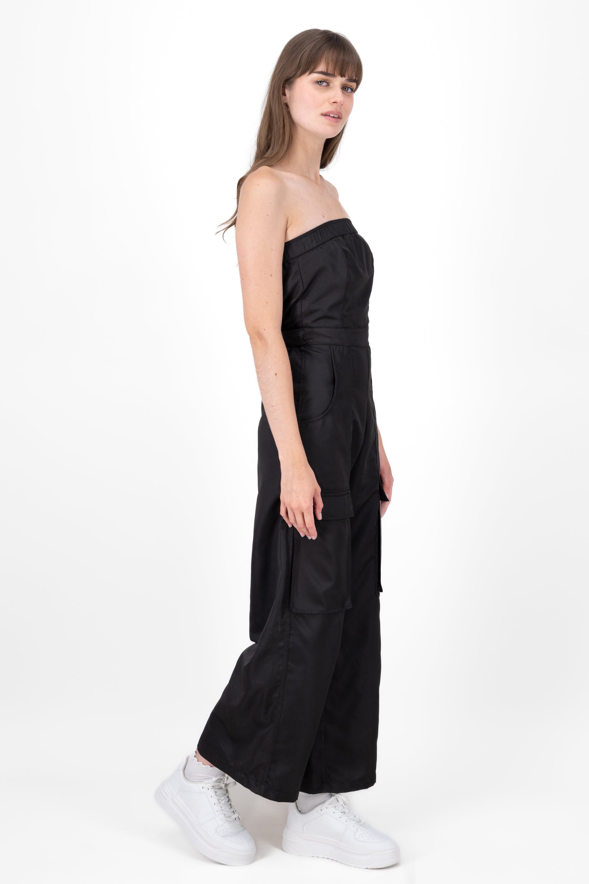 Jumpsuit strapples cargo NEGRO