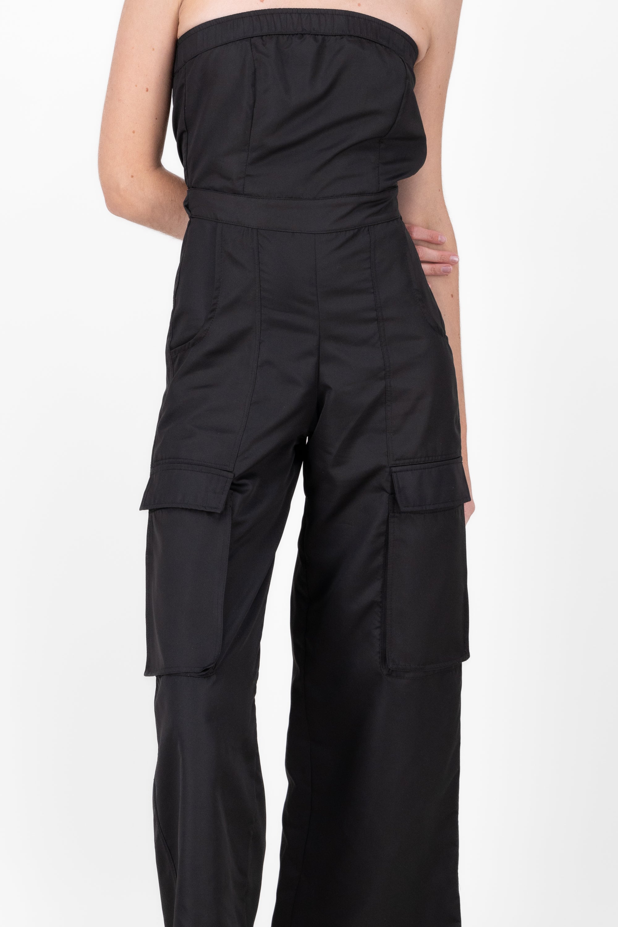 Jumpsuit strapples cargo NEGRO