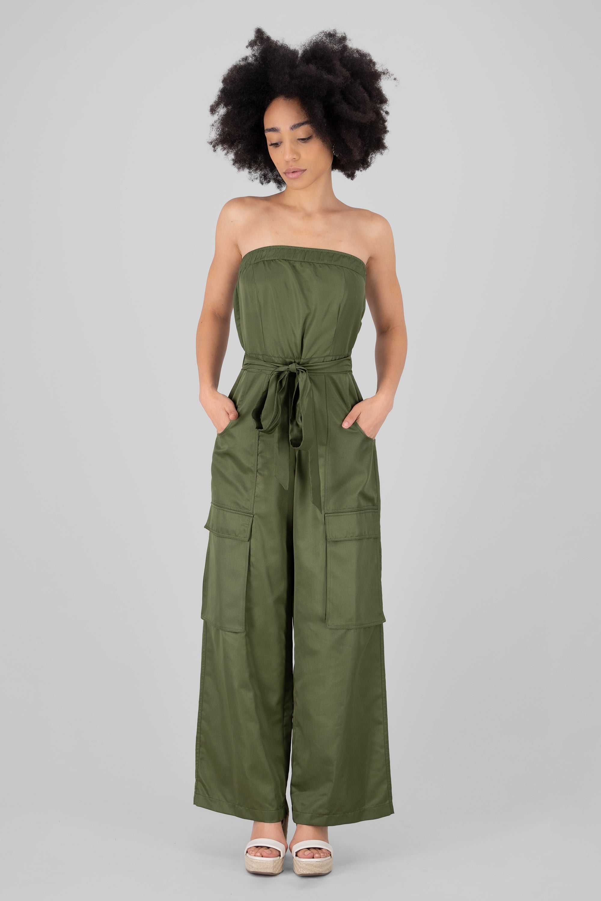 Jumpsuit strapples cargo OLIVO