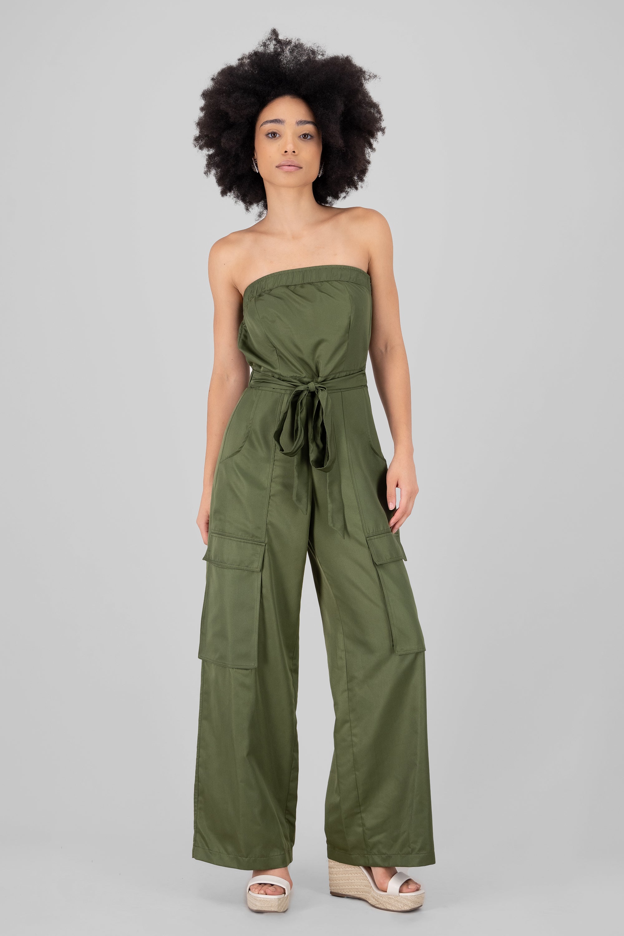 Jumpsuit strapples cargo OLIVO