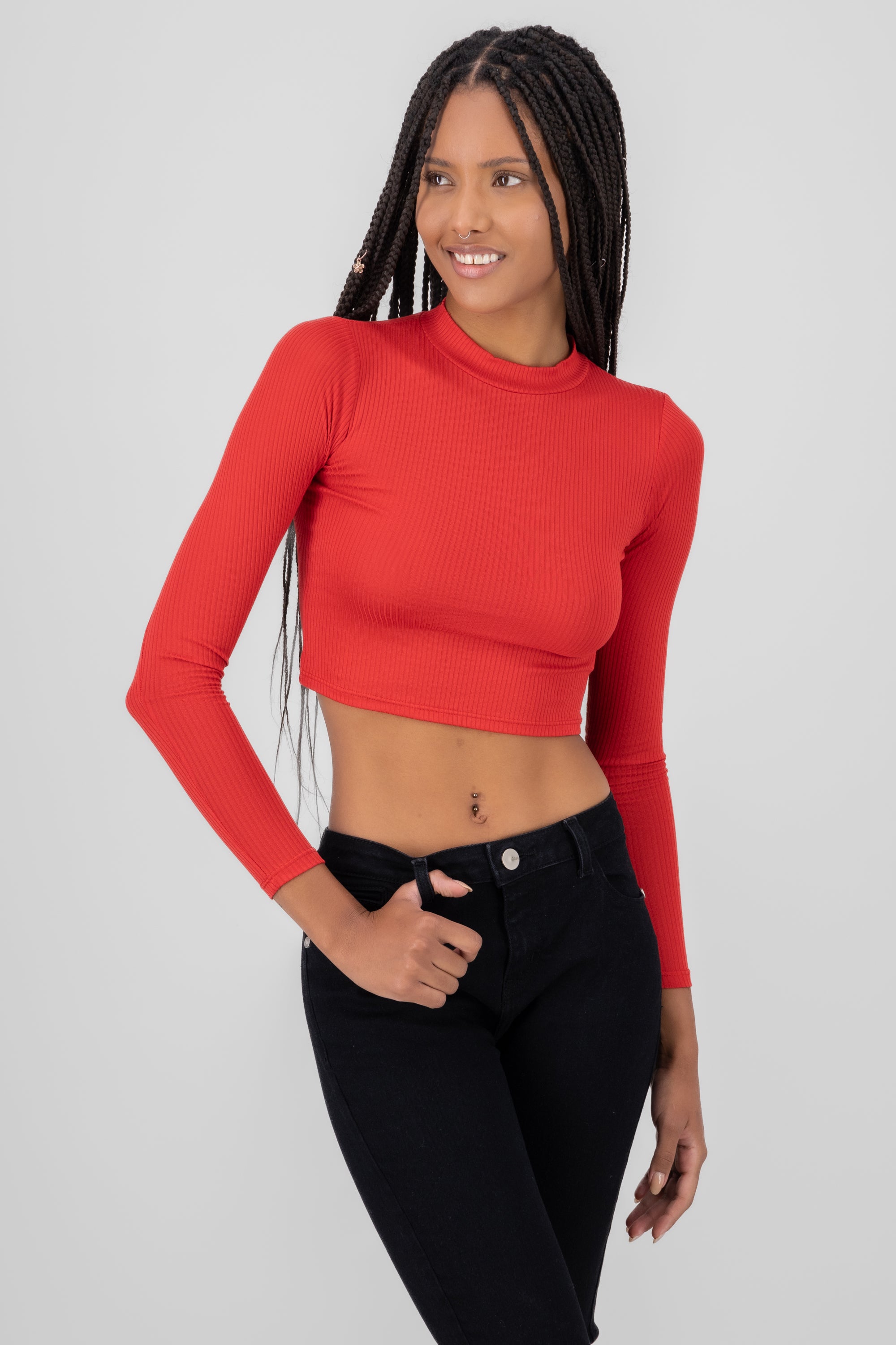 Long sleeve racket top RED