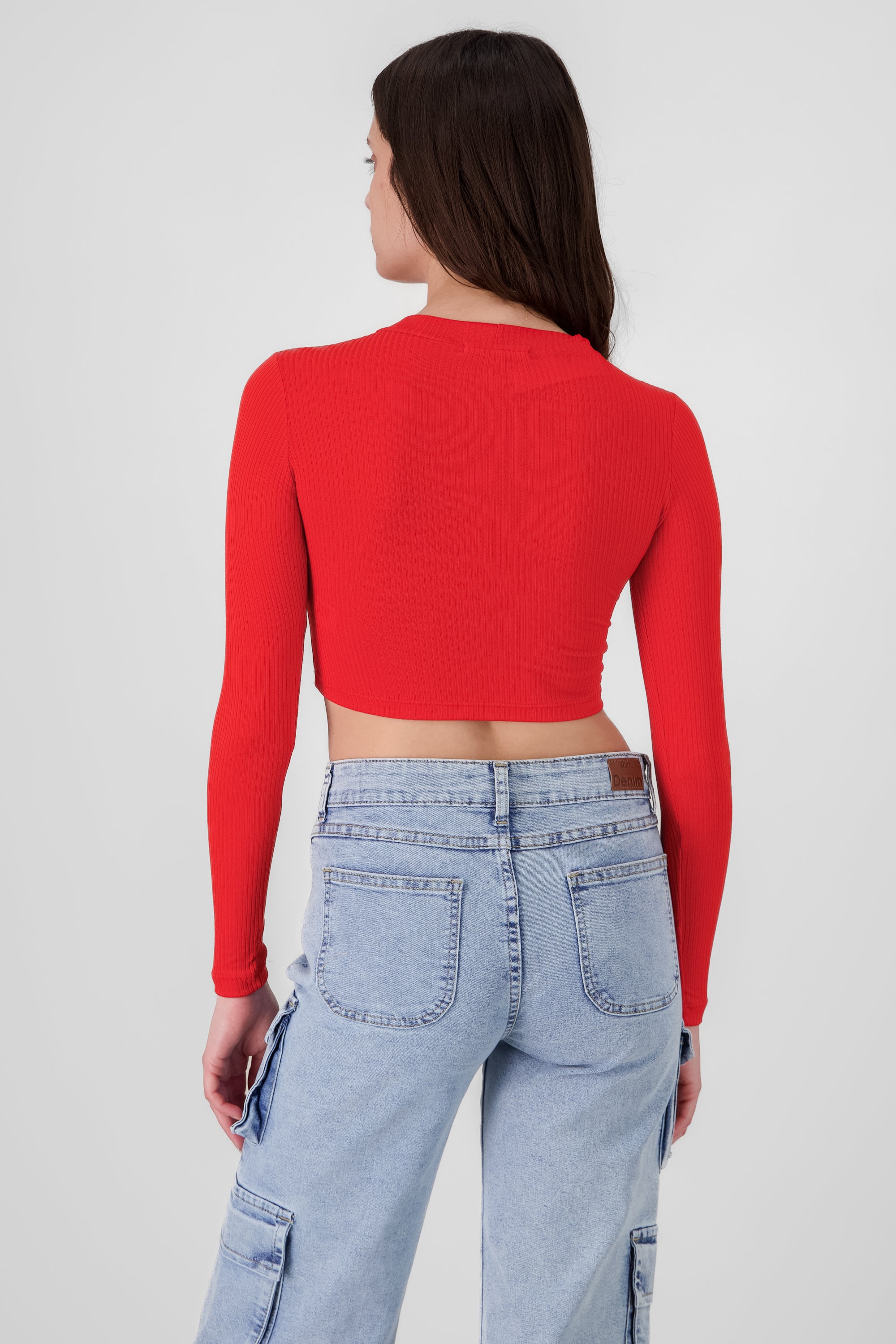 Long sleeve racket top Poppy red