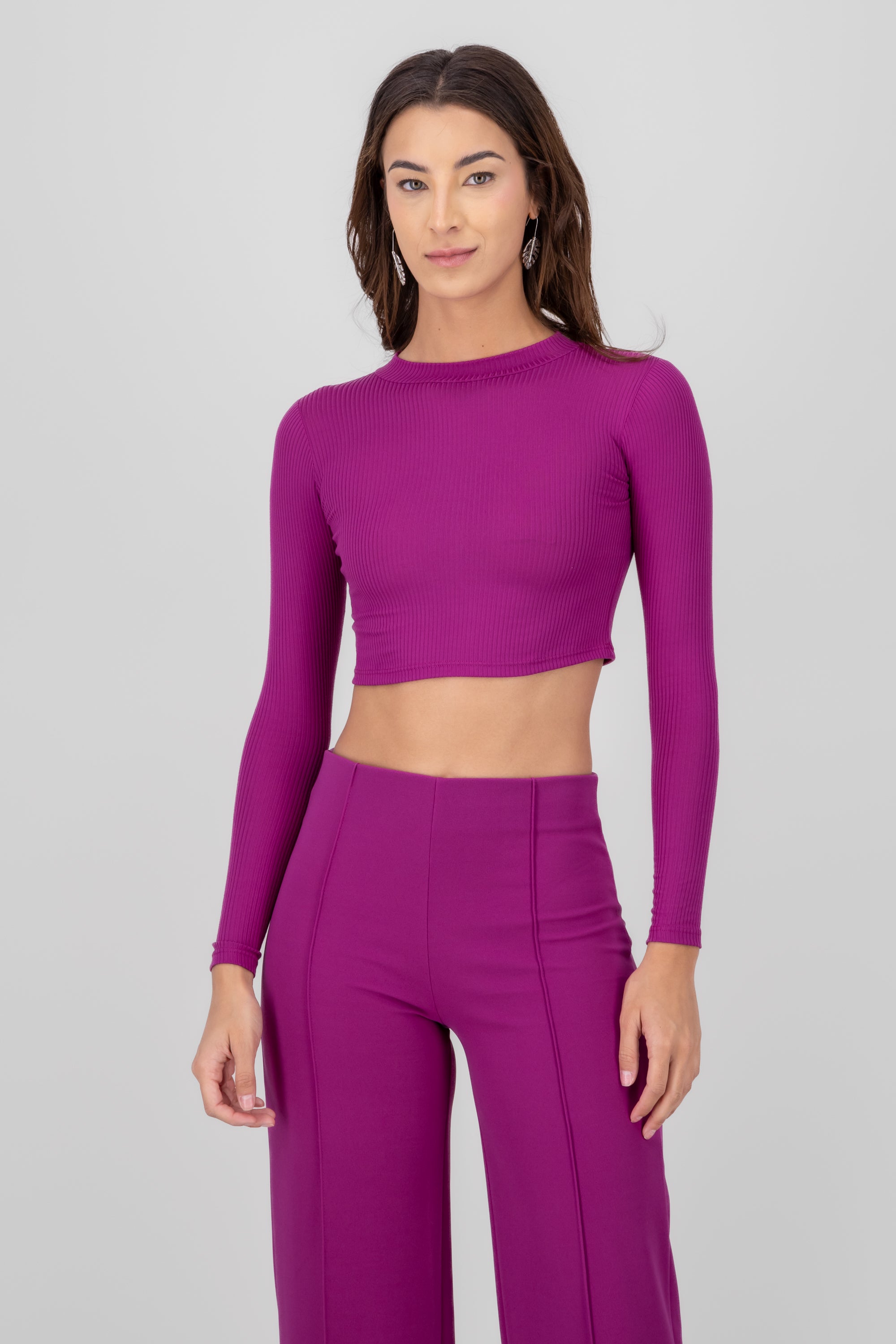 Long sleeve racket top MAGENTA