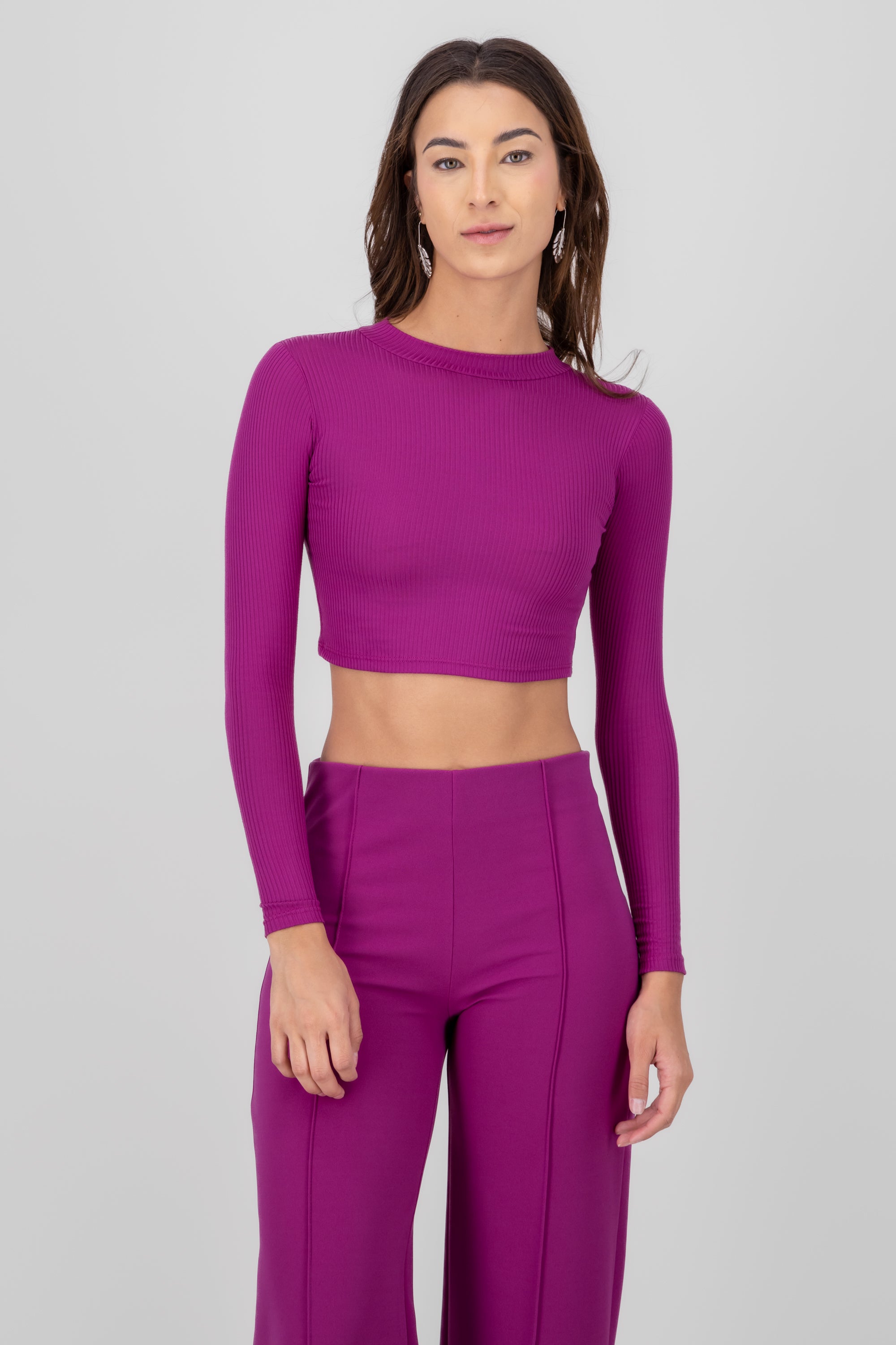 Long sleeve racket top MAGENTA