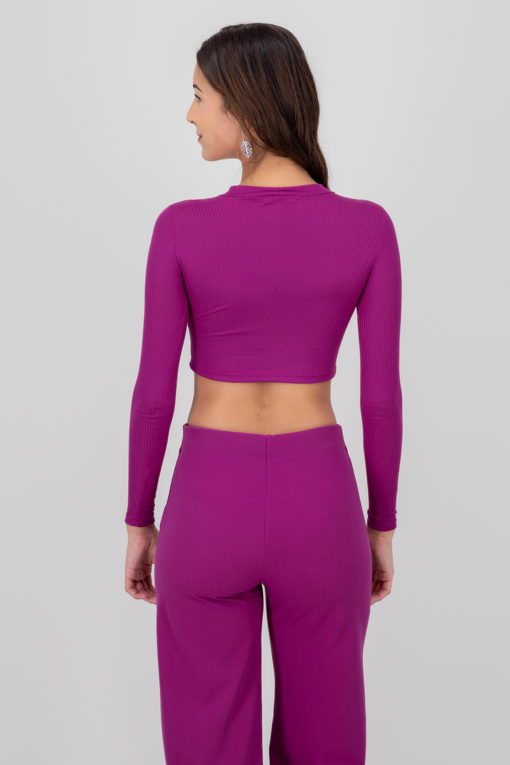 Long sleeve racket top MAGENTA