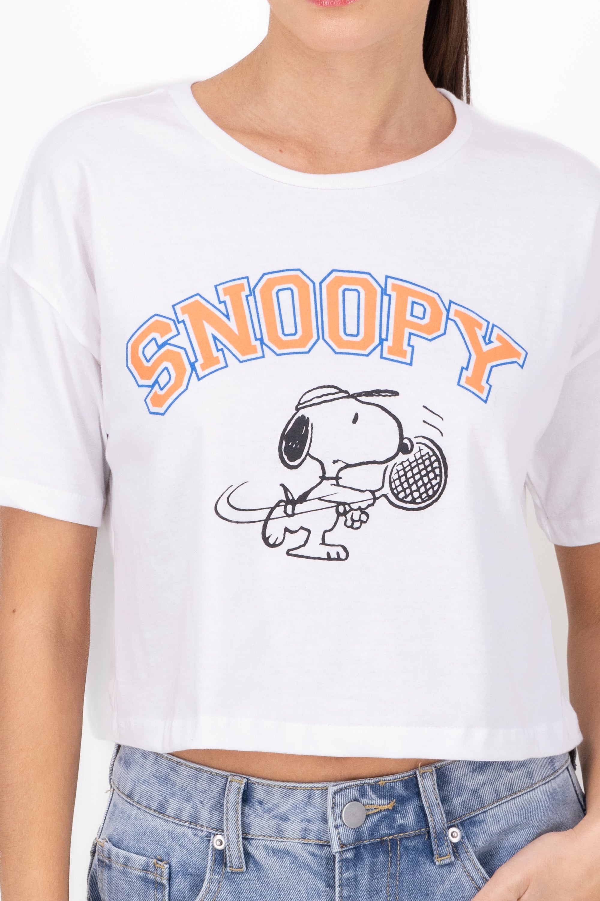 Snoopy Tennis Cropy T -shirt WHITE