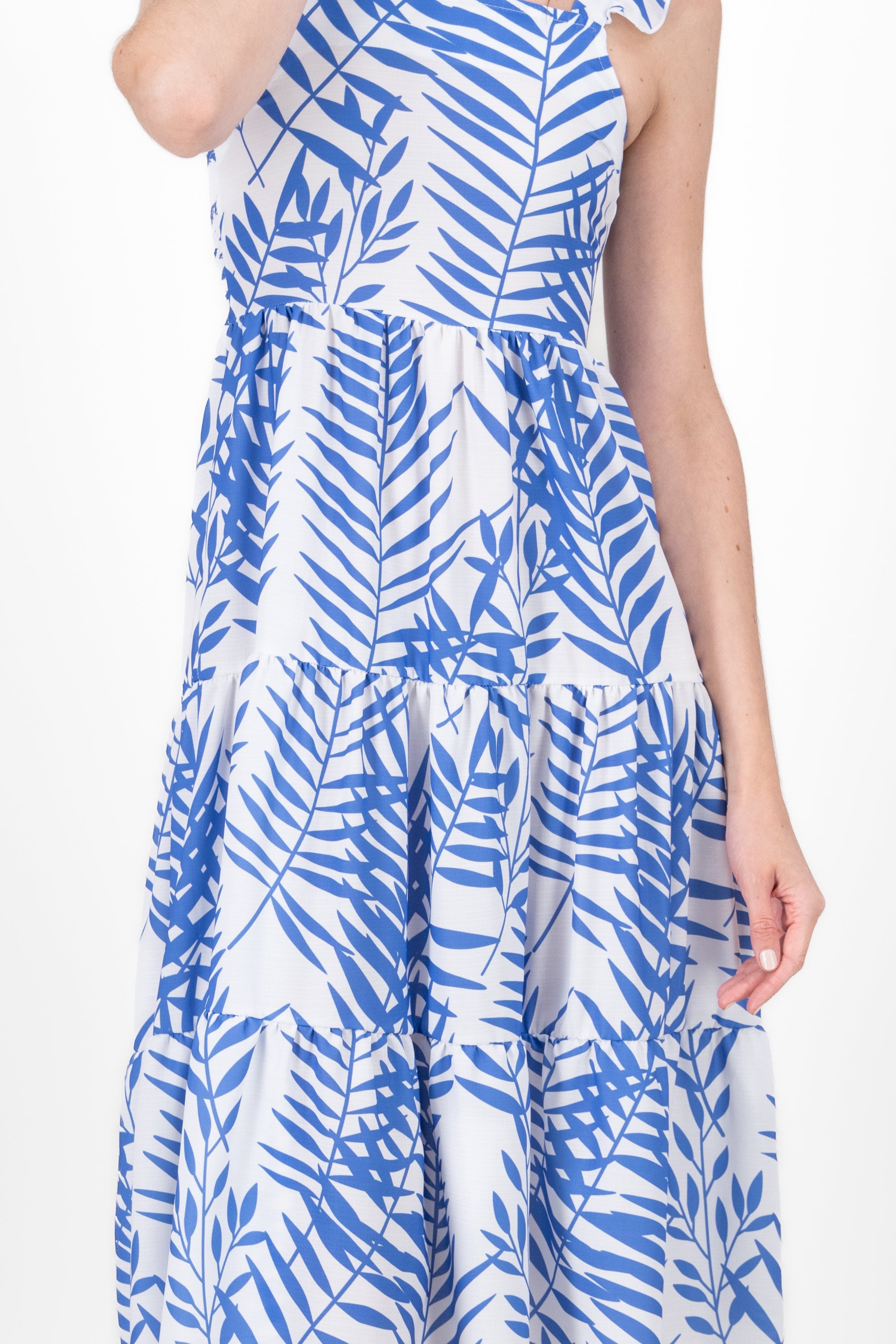 Vestido Midi Tirantes Olanes INDIGO