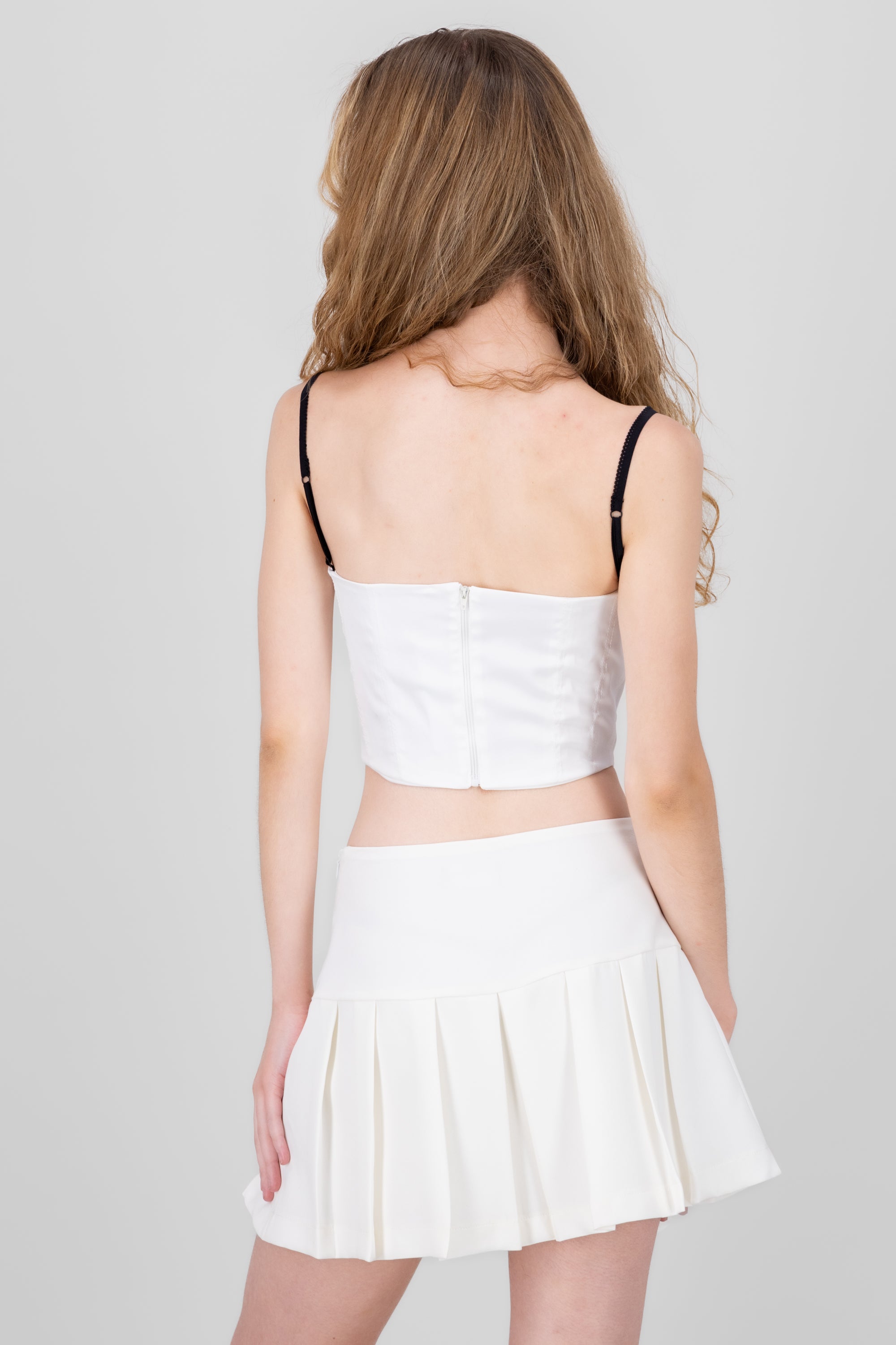 Corset con copas satin BLANCO