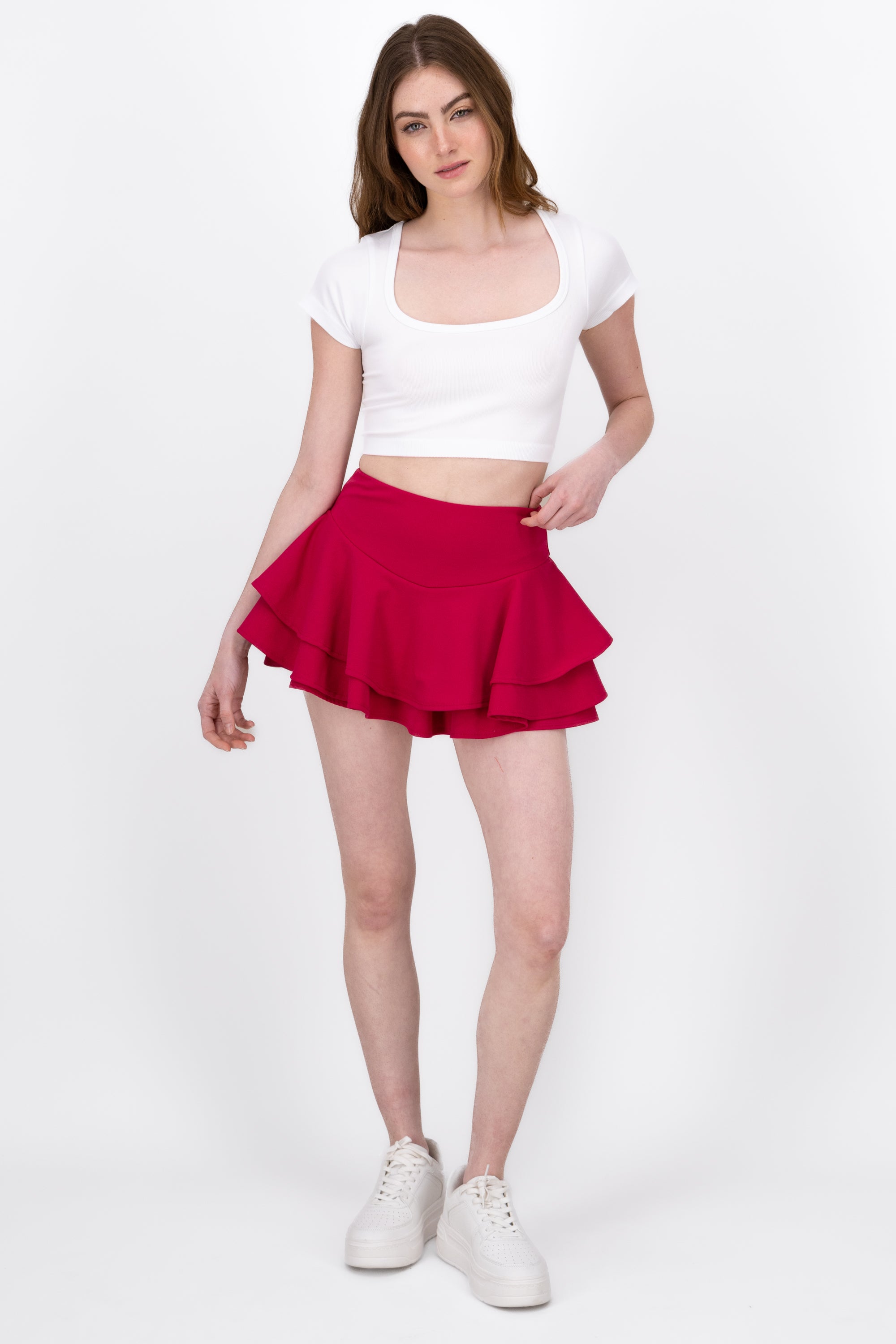 Falda Doble Olan MAGENTA