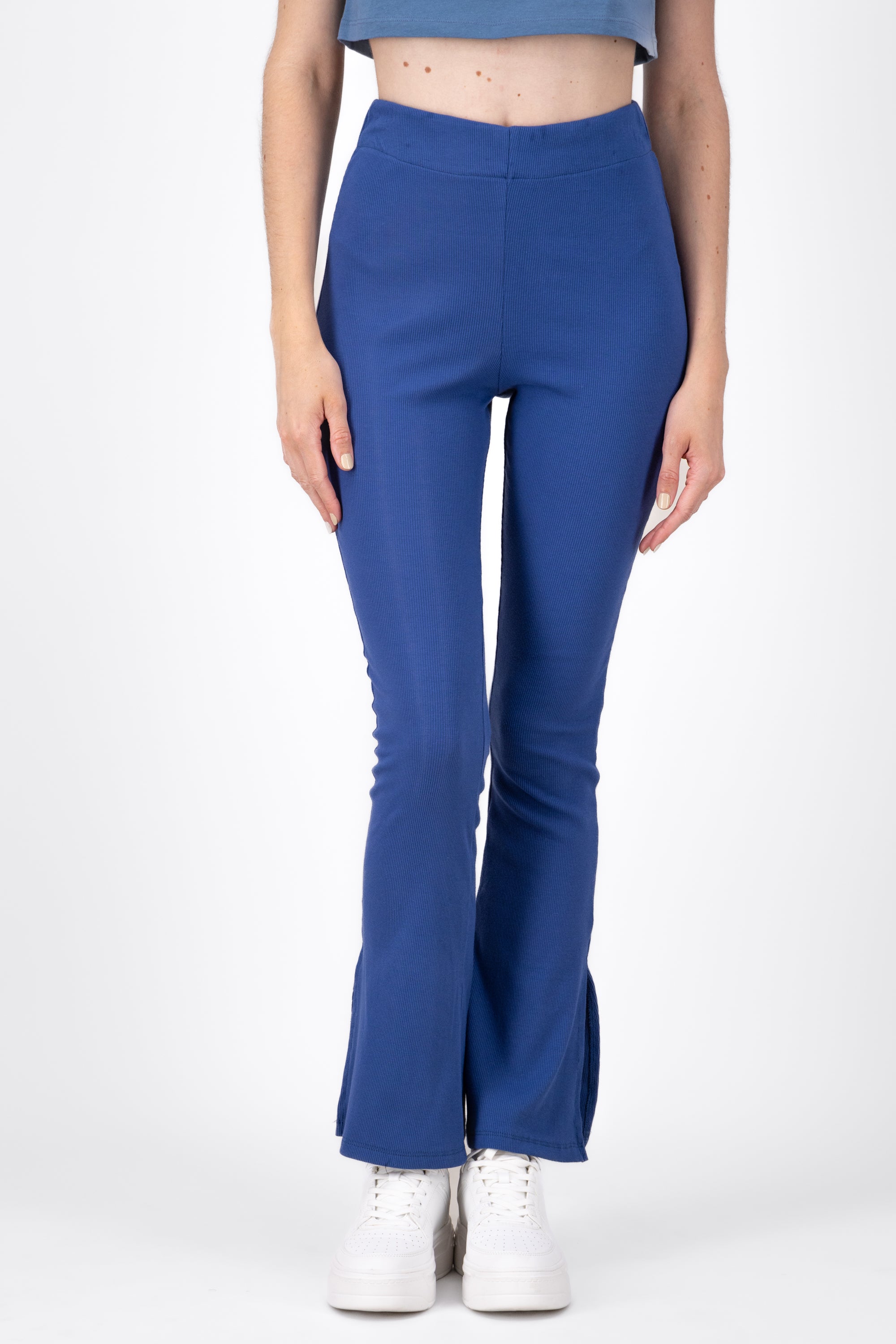 Flare Rib pants BLUE