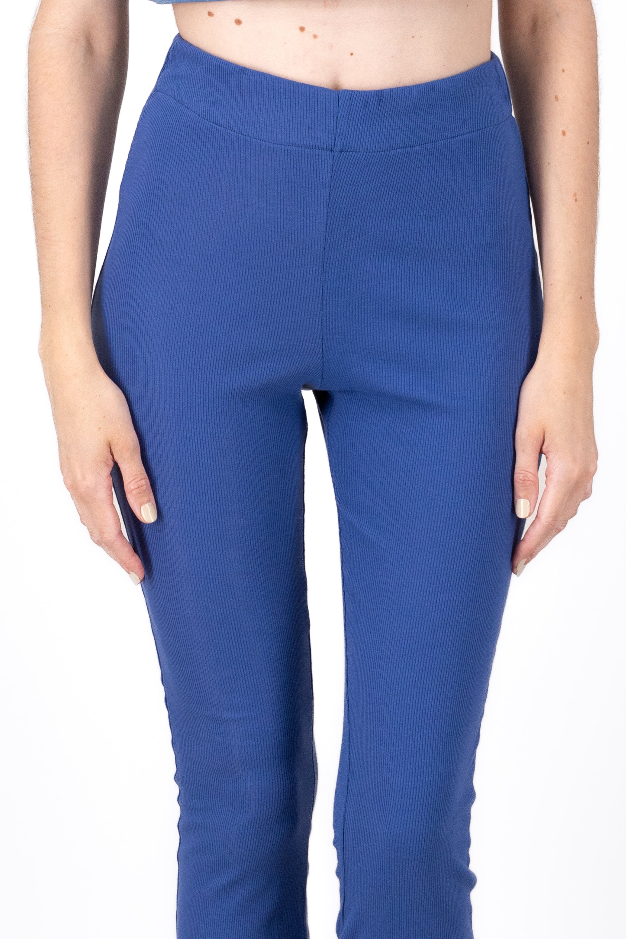 Flare Rib pants BLUE