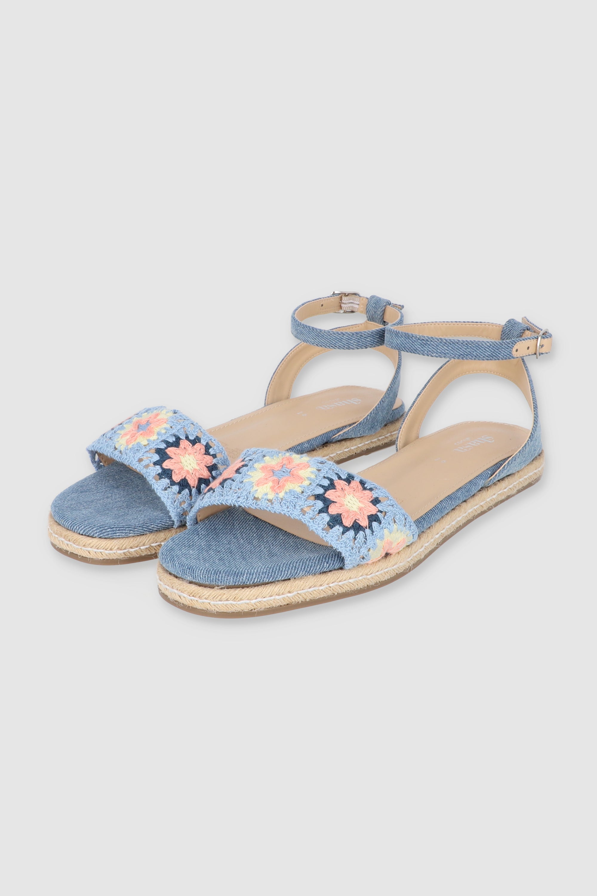 Sandal Crochet Tira Ankle BLUE