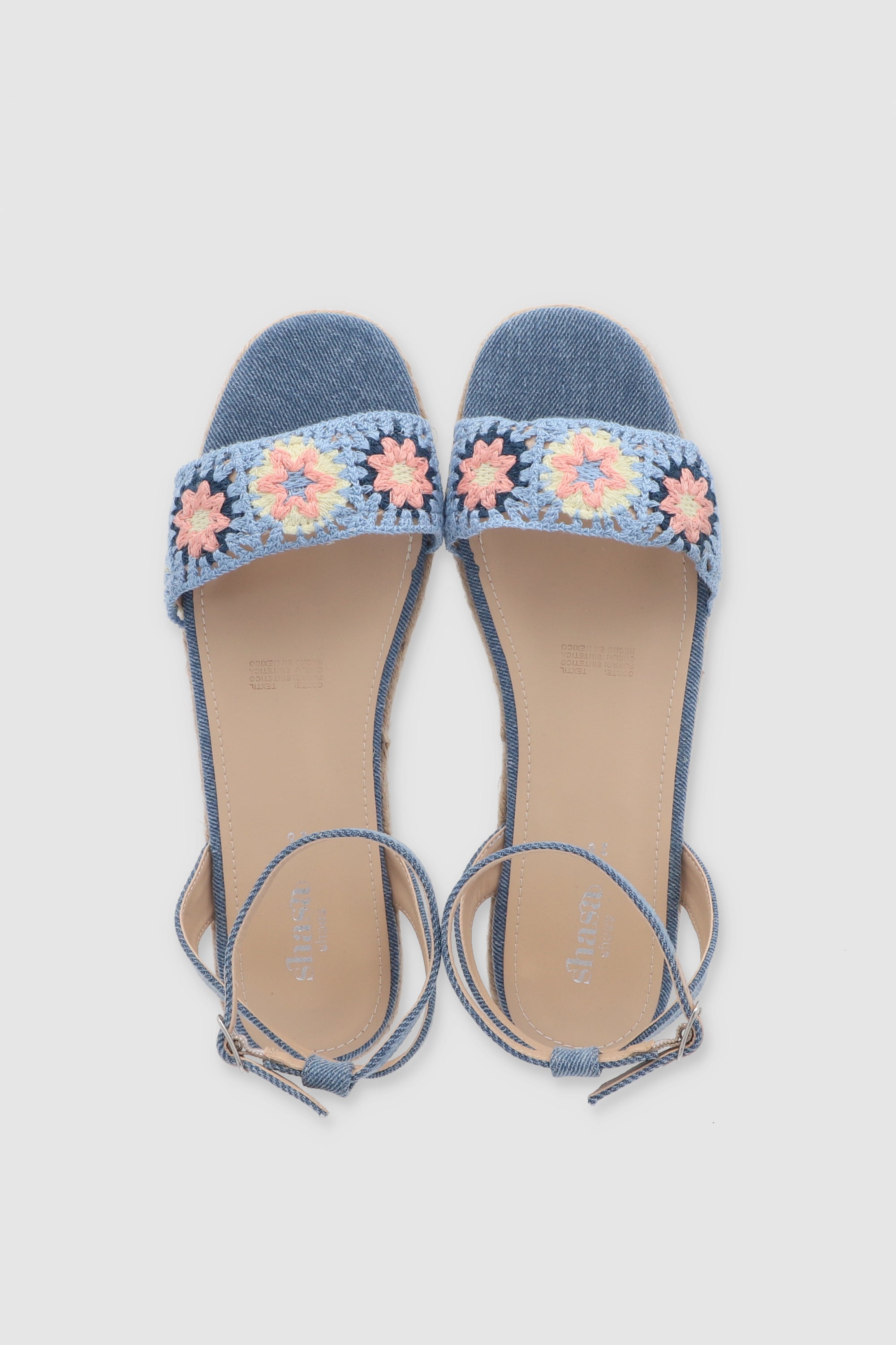 Sandal Crochet Tira Ankle BLUE