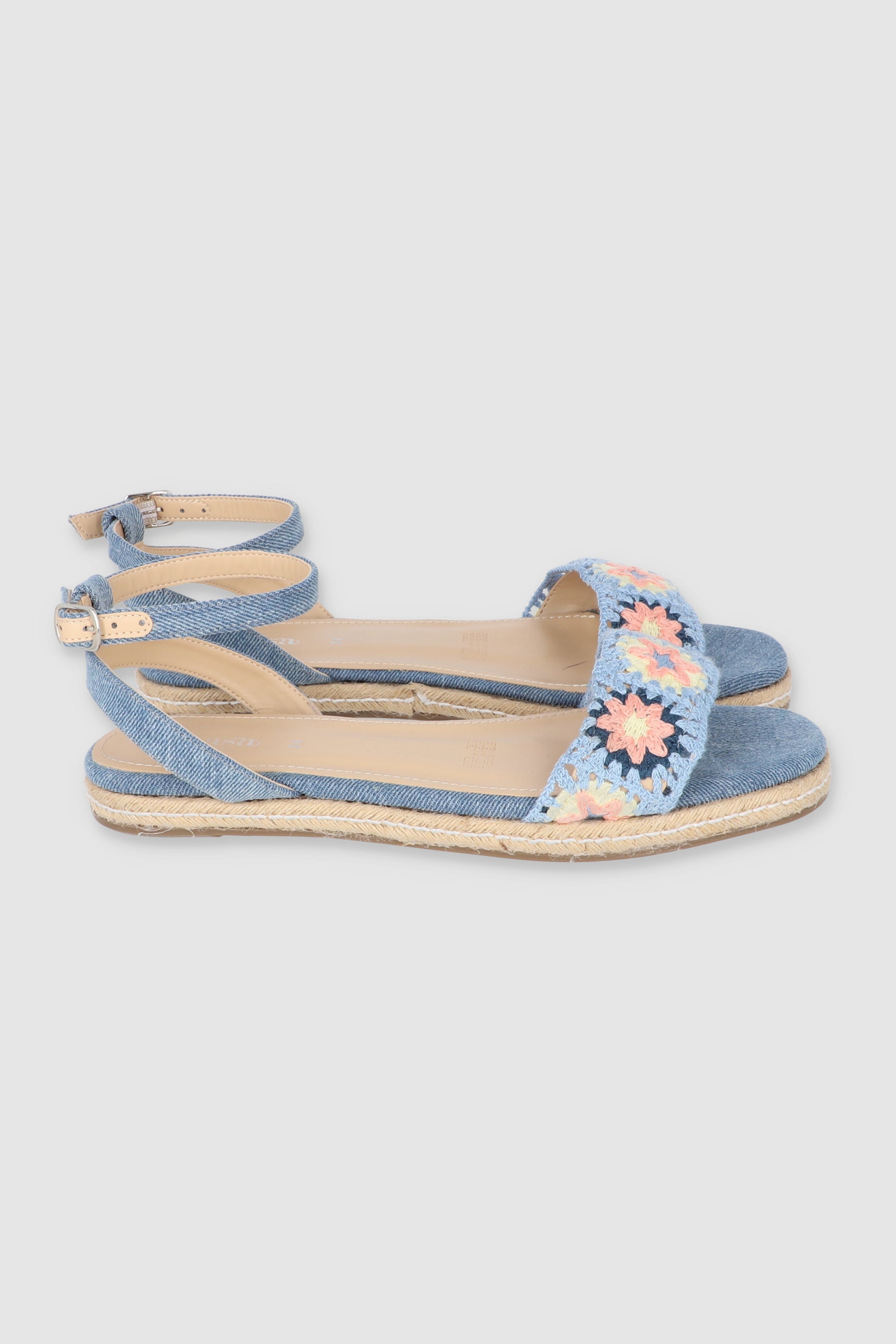 Sandal Crochet Tira Ankle BLUE