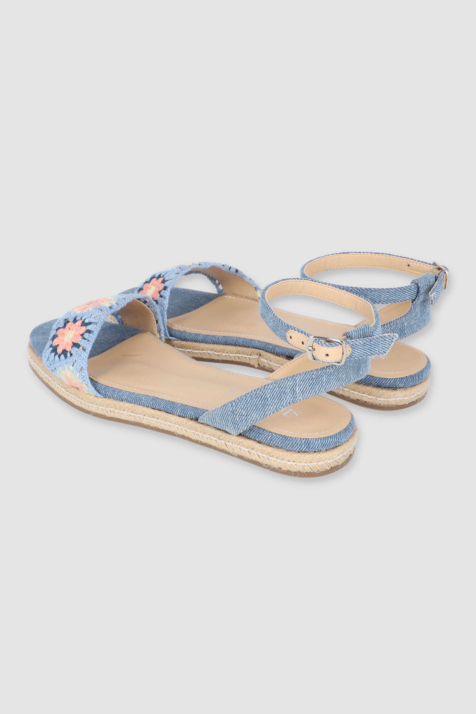 Sandal Crochet Tira Ankle BLUE