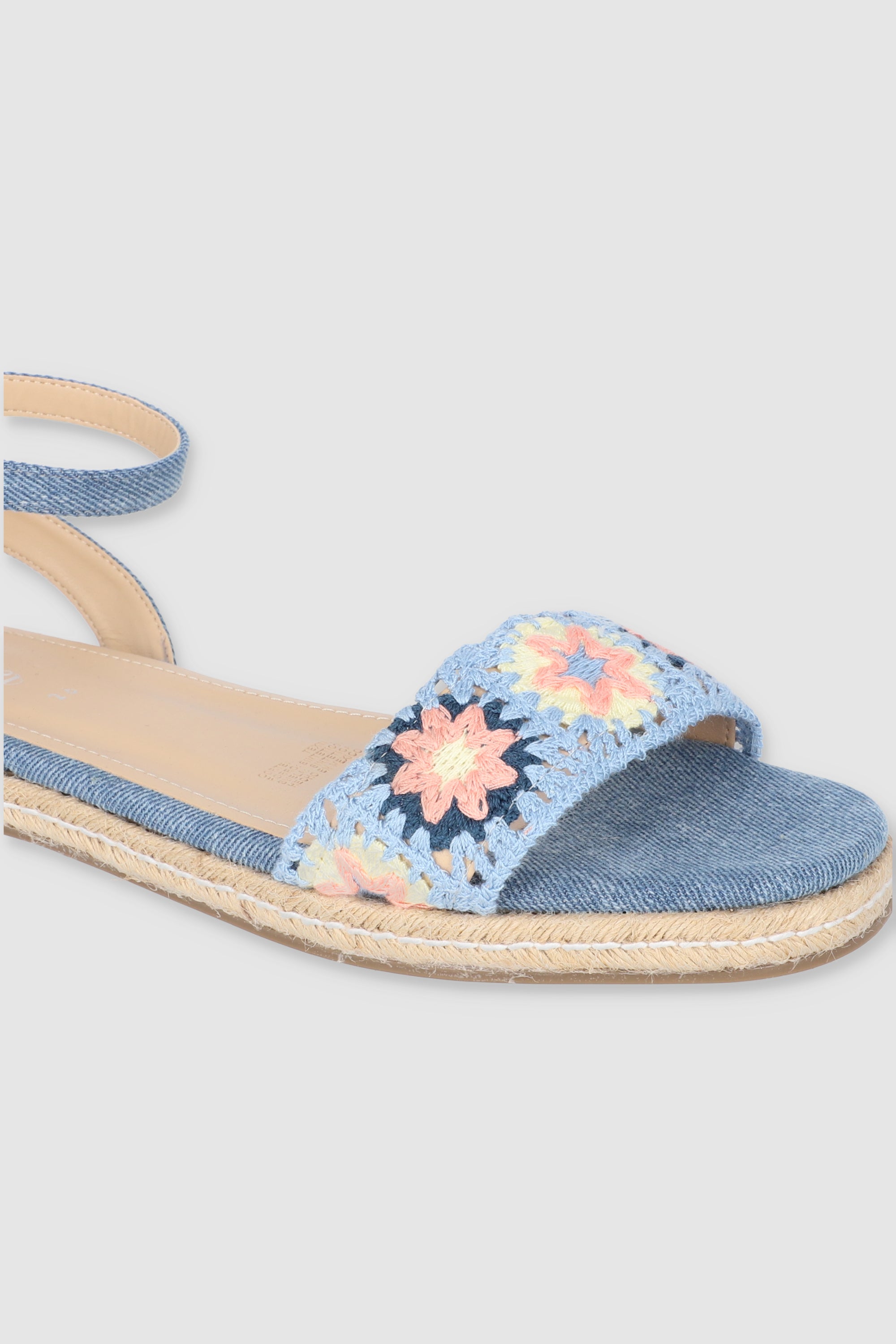 Sandal Crochet Tira Ankle BLUE