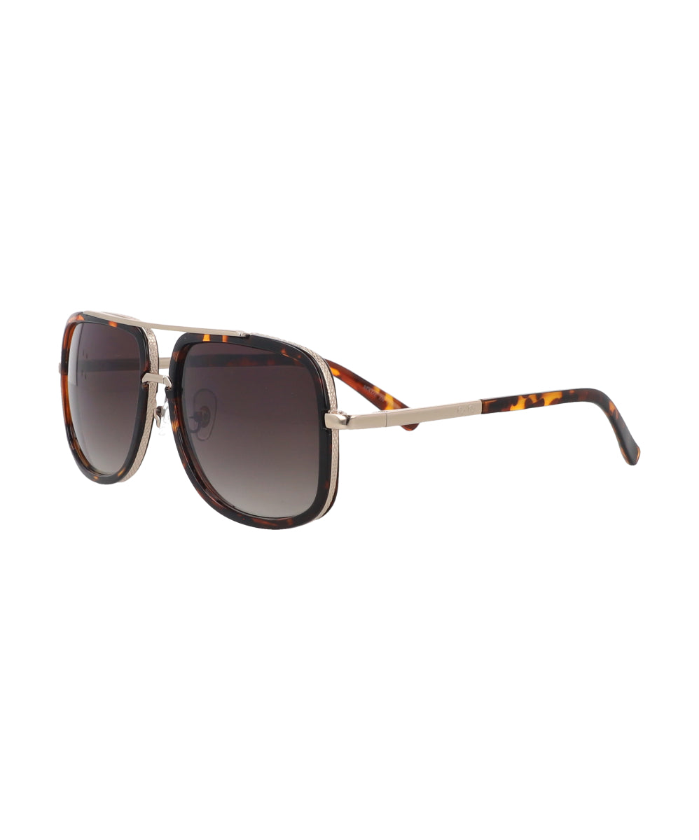 Bumpy retro aviator lenses COFFEE