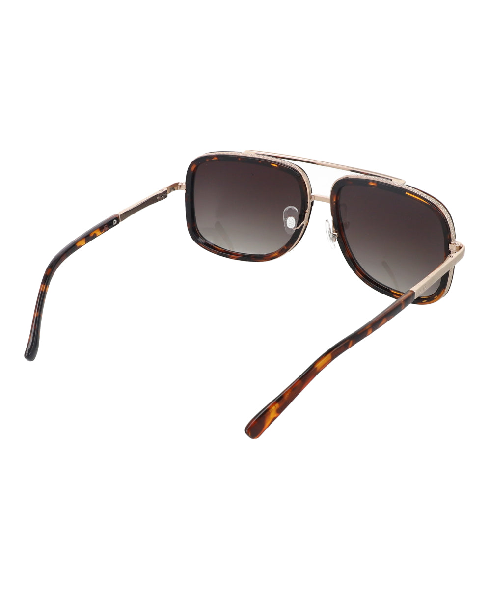 Bumpy retro aviator lenses COFFEE