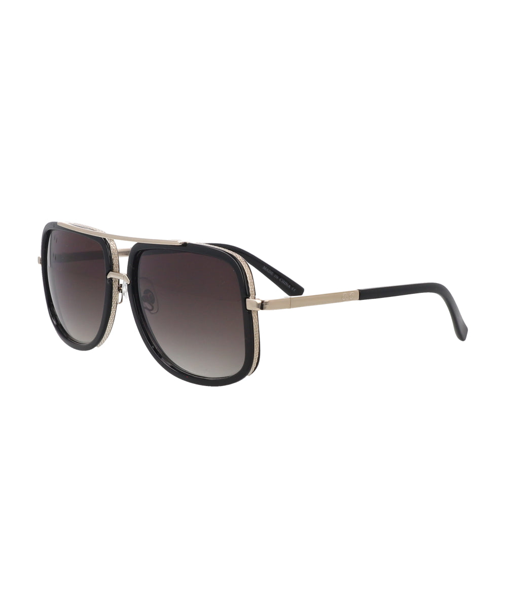 Bumpy retro aviator lenses BLACK