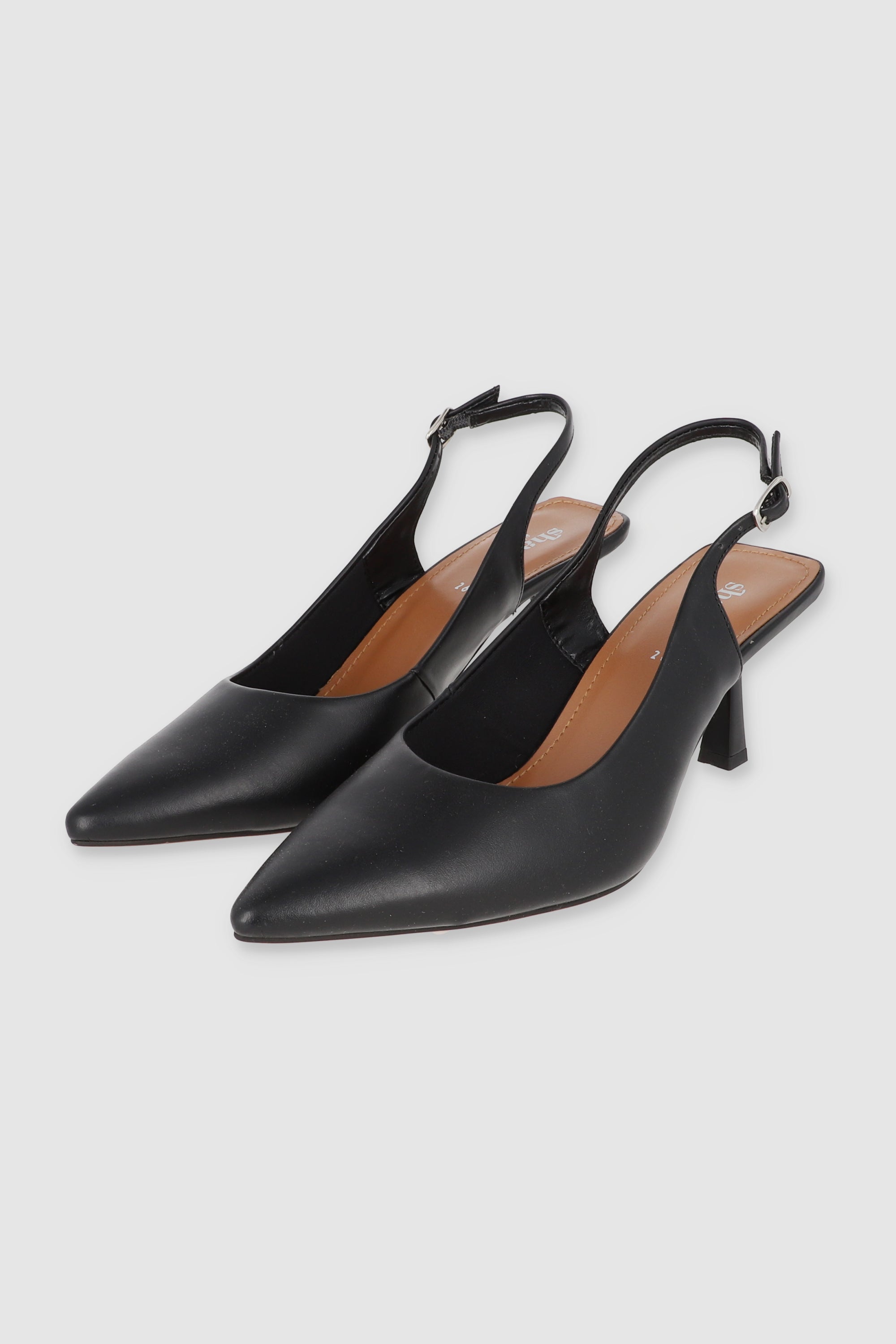 Tacón pointy slingback NEGRO