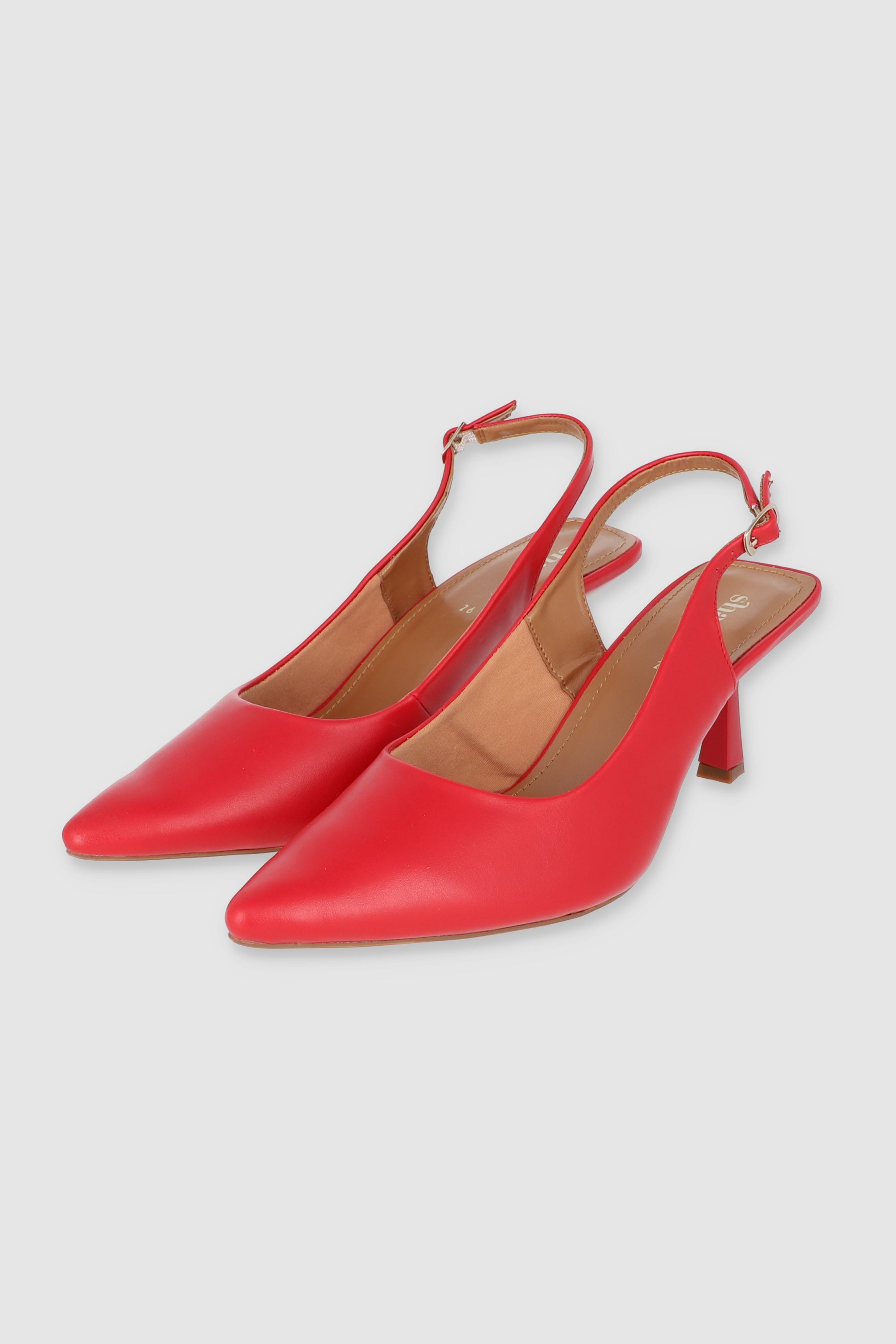 Tacón pointy slingback ROJO