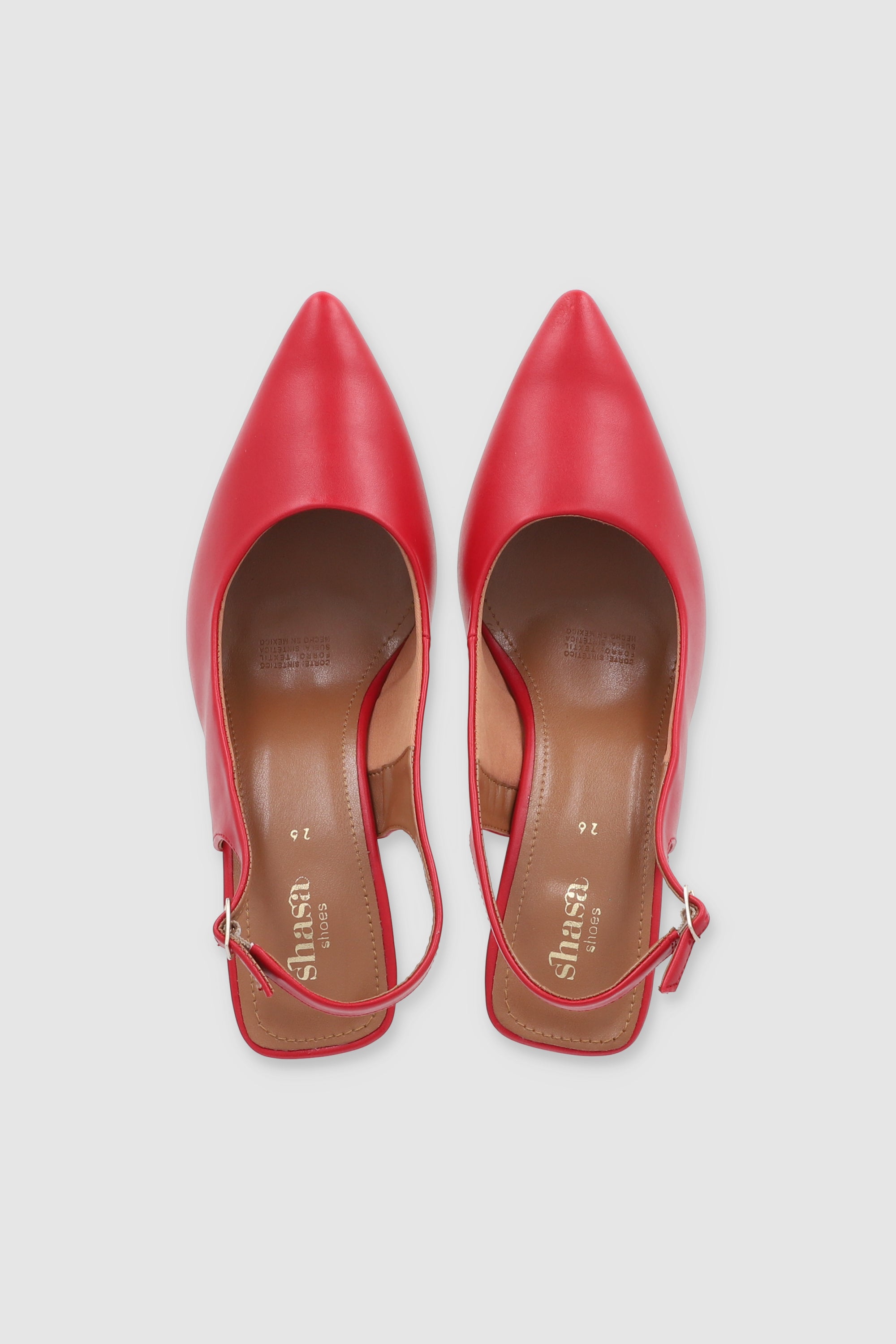 Tacón pointy slingback ROJO