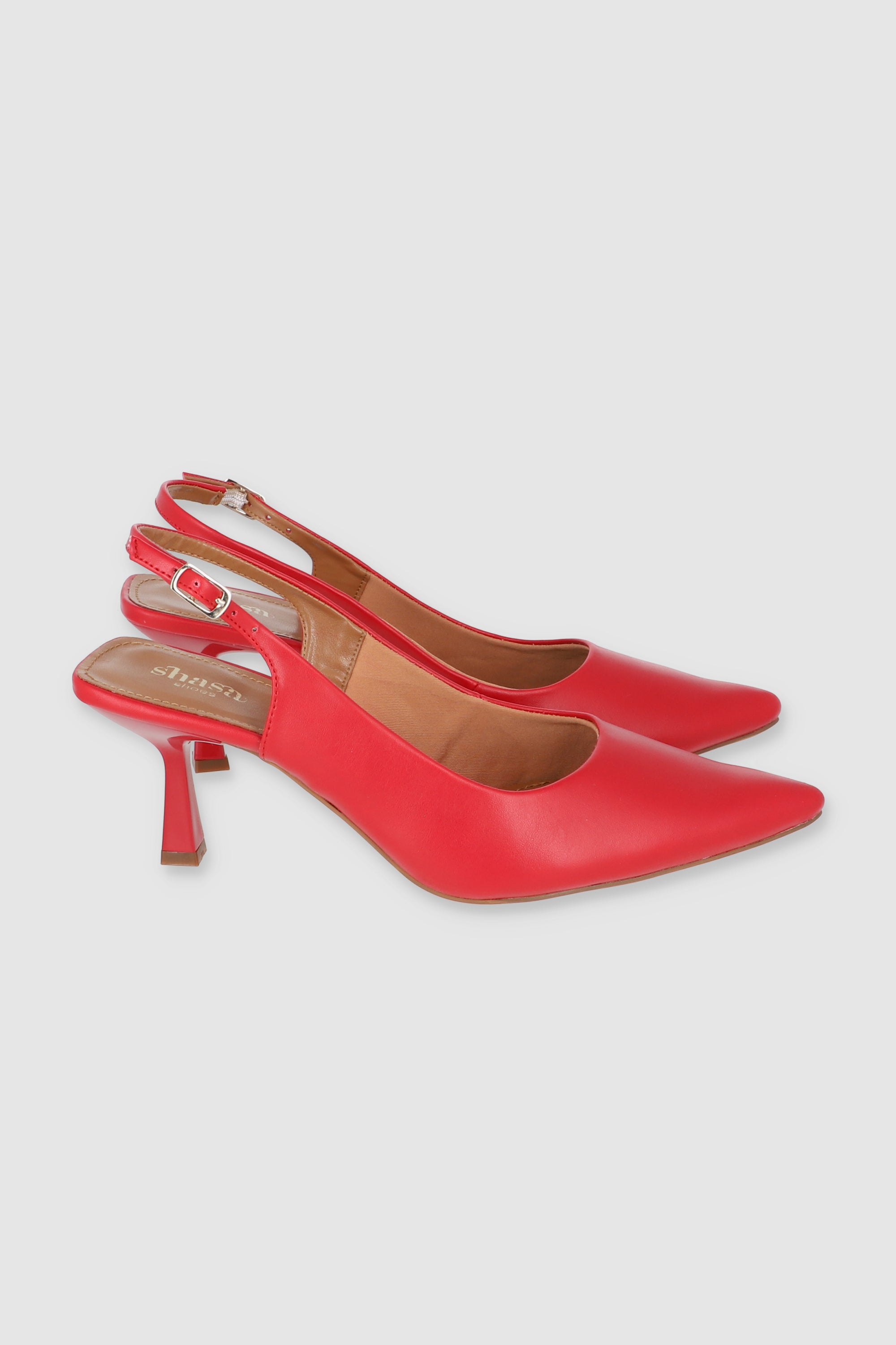 Tacón pointy slingback ROJO