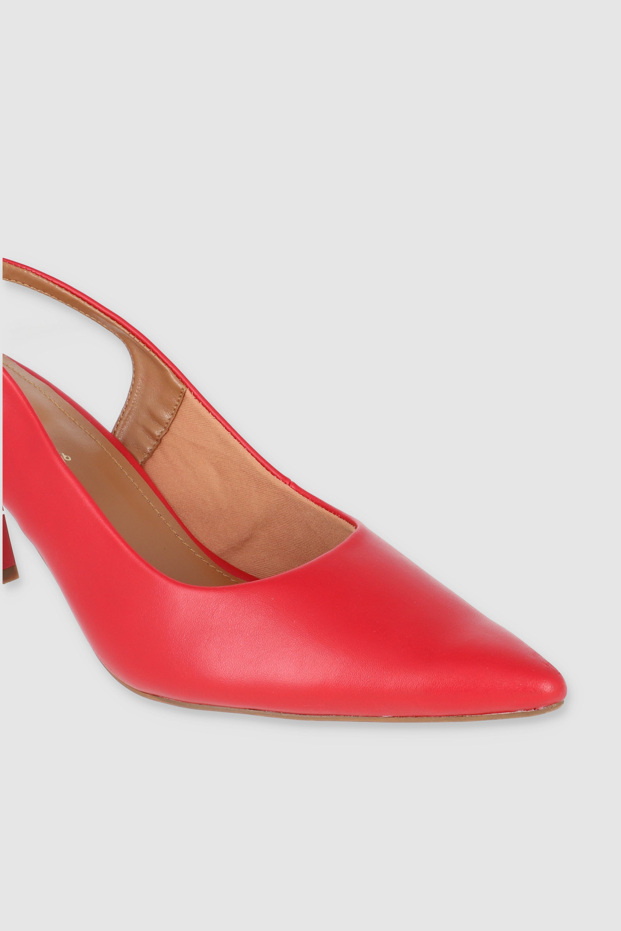 Tacón pointy slingback ROJO