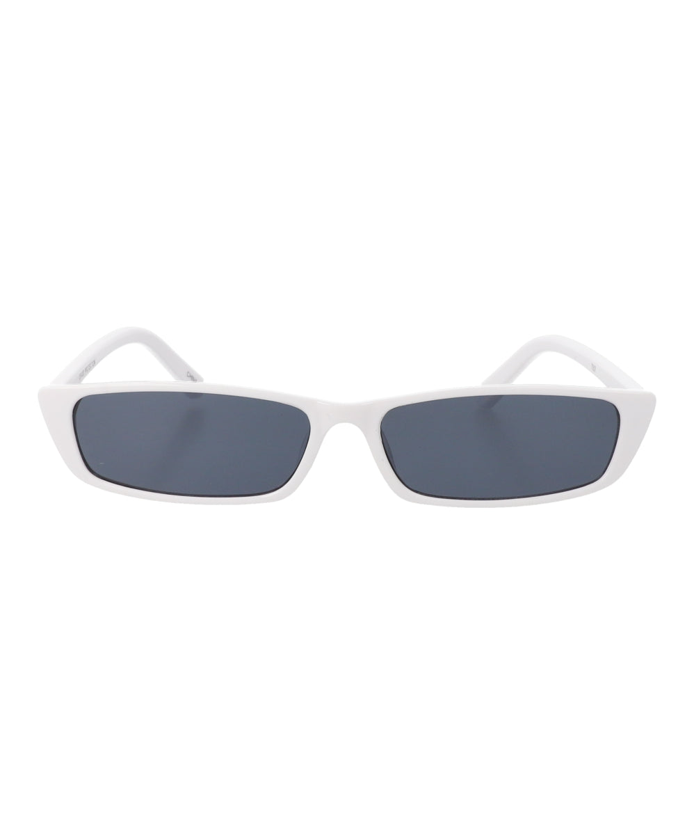 90s elongated rectangle lenses WHITE