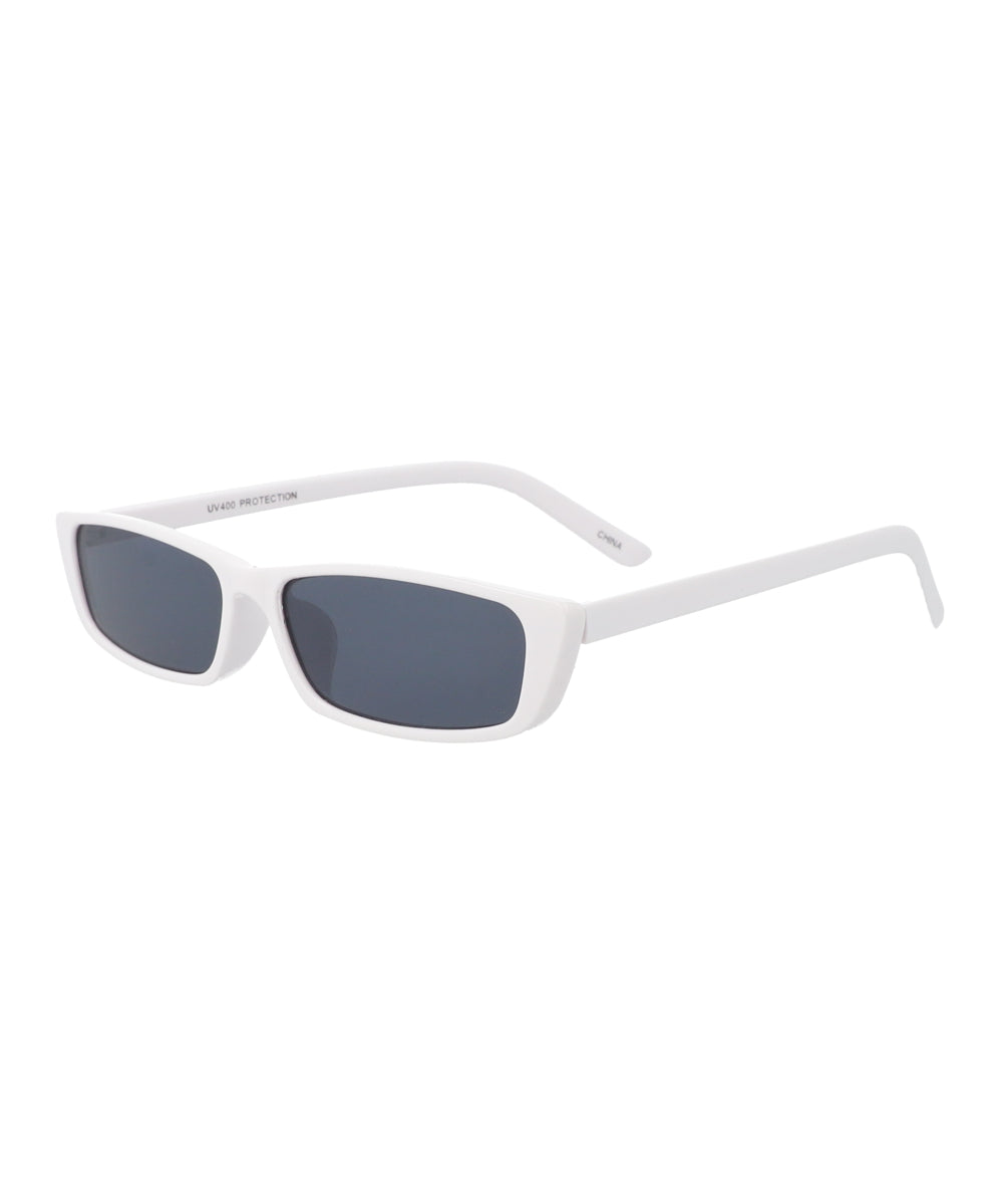 90s elongated rectangle lenses WHITE