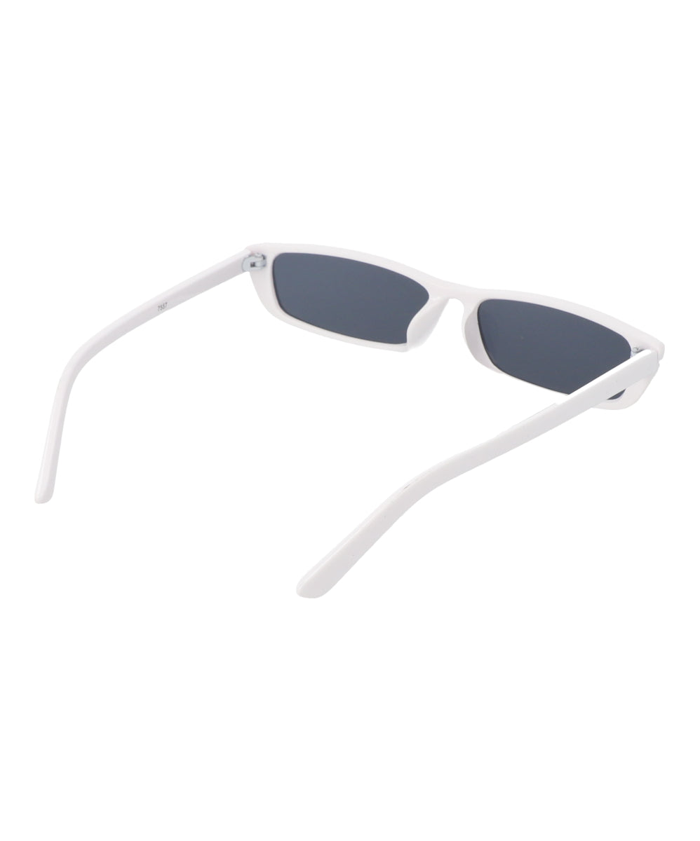 90s elongated rectangle lenses WHITE