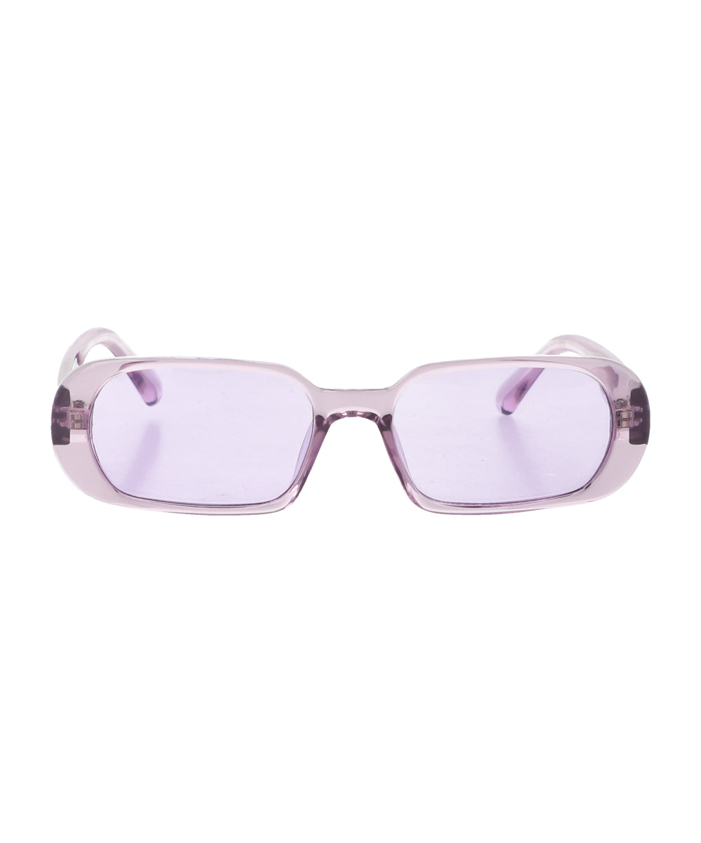 Transparent oval rectangle lenses PURPLE