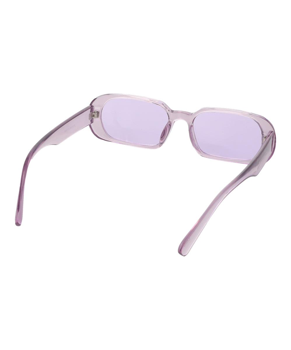 Transparent oval rectangle lenses PURPLE