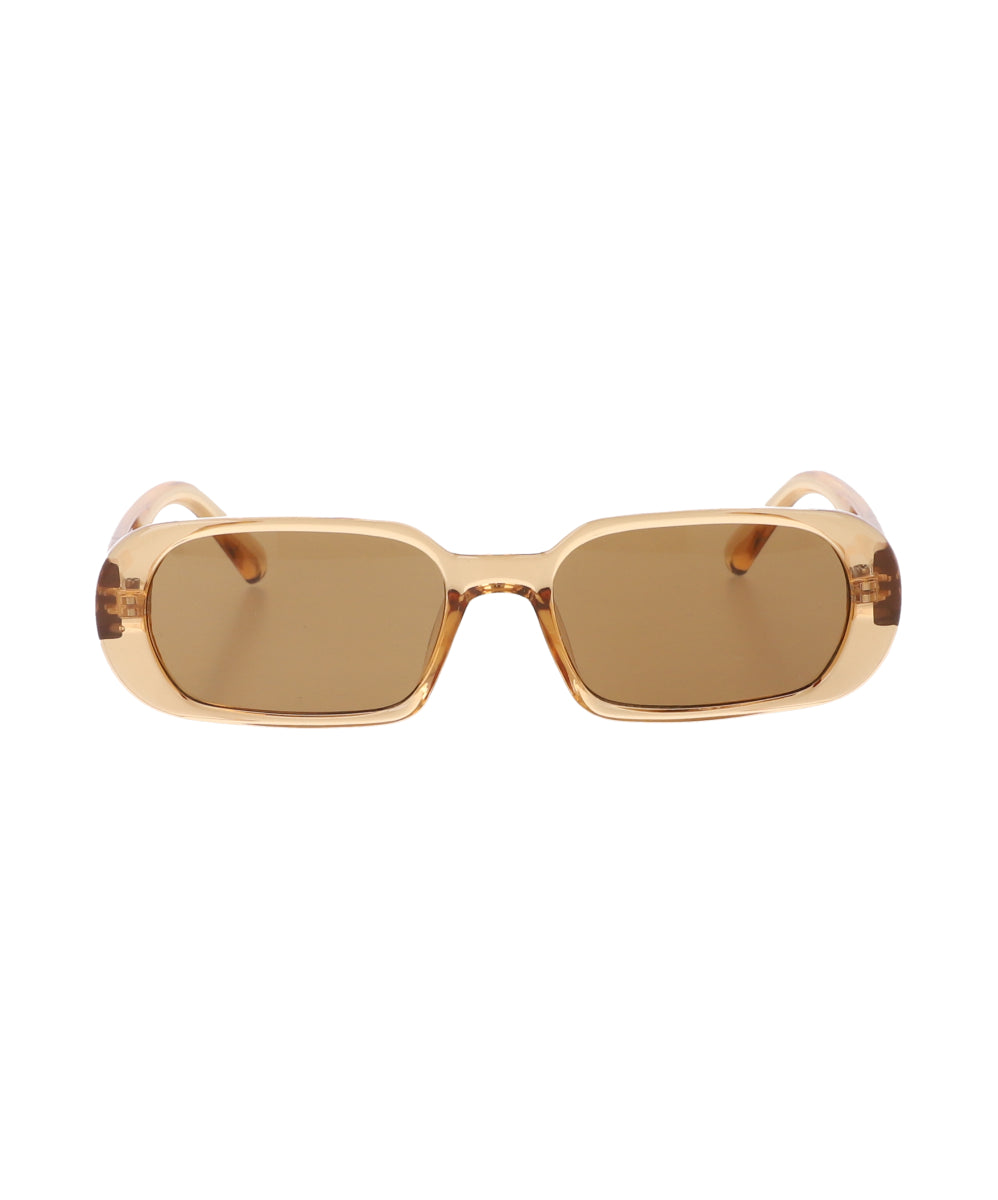 Transparent oval rectangle lenses COFFEE